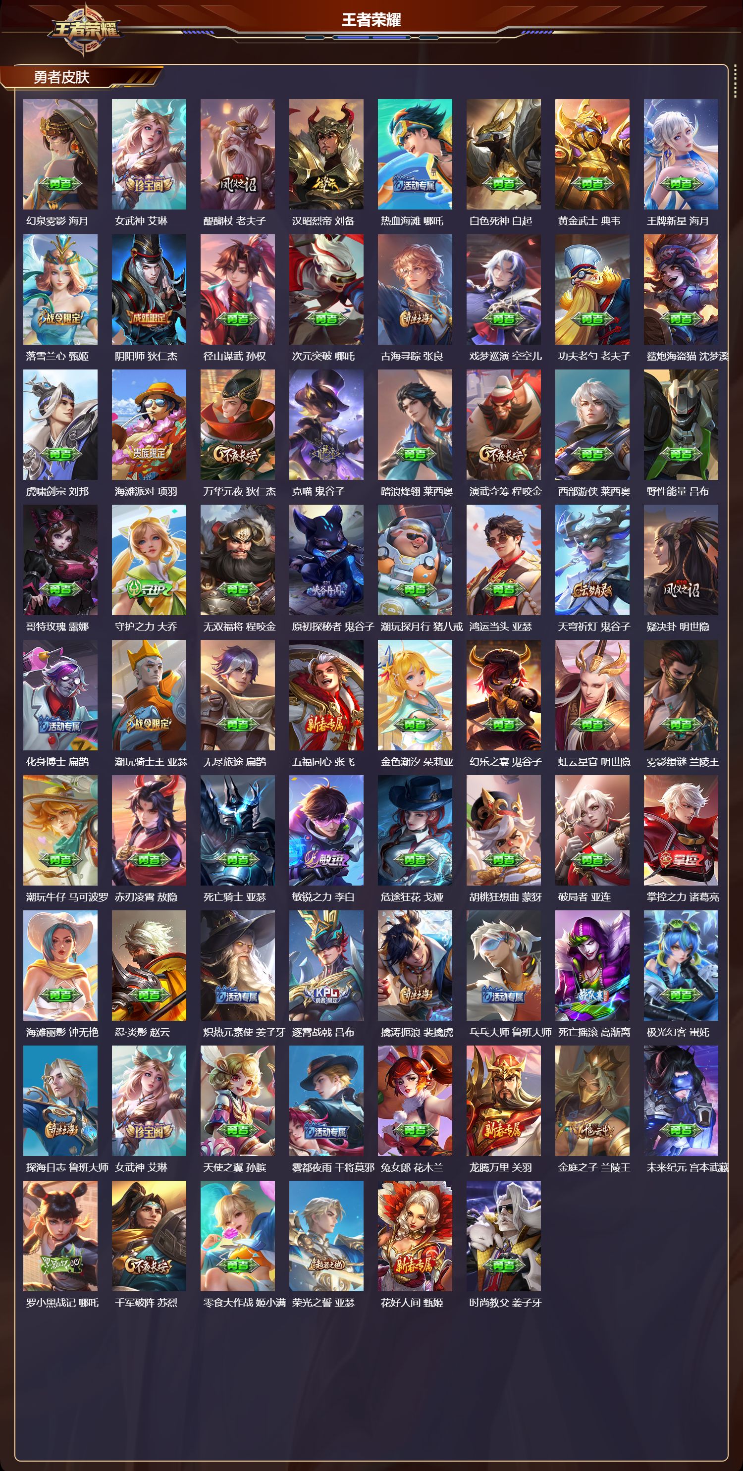 WZQM4198730王者荣耀账号详情图5