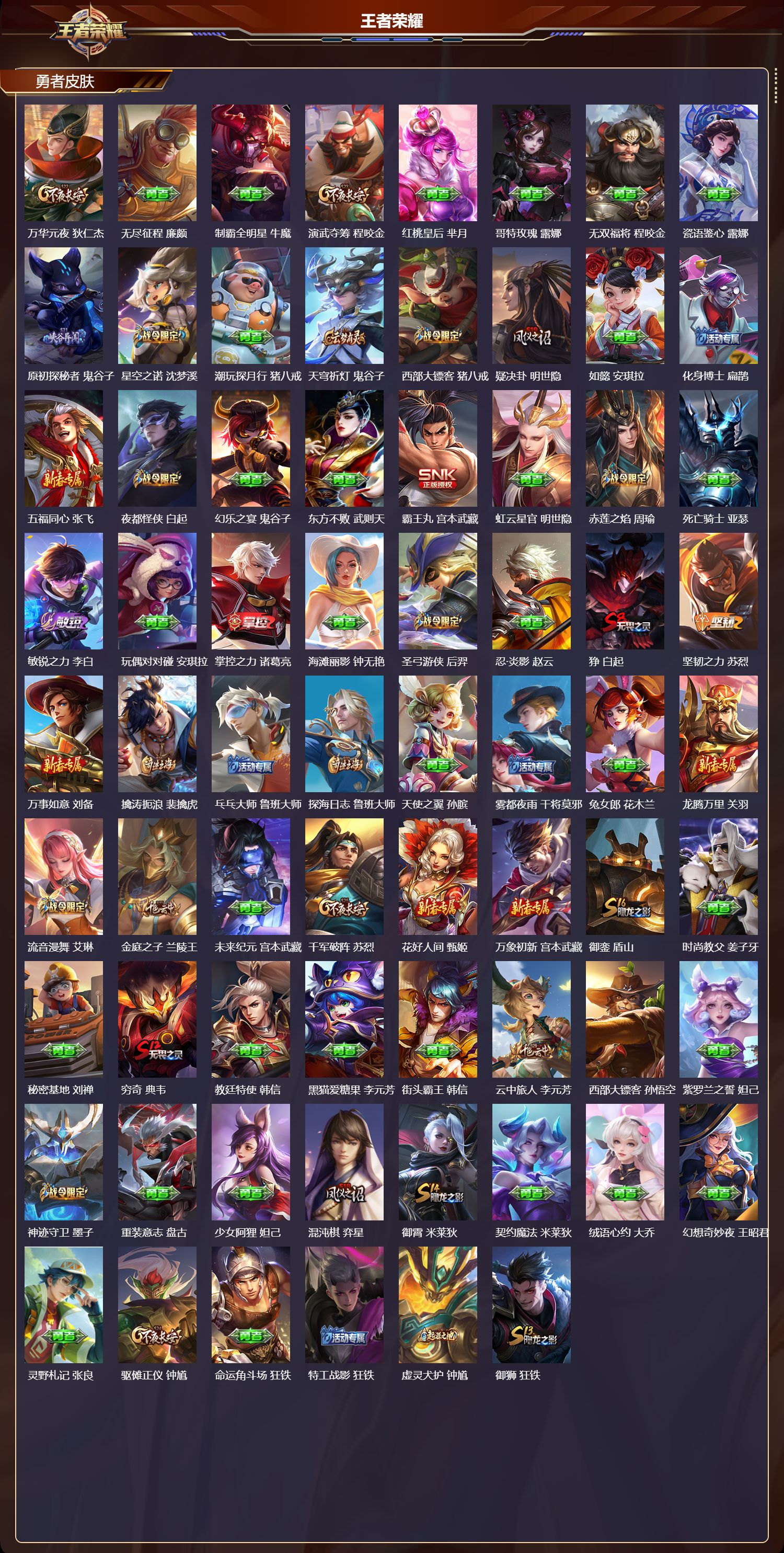 WZQM4198803王者荣耀账号详情图5