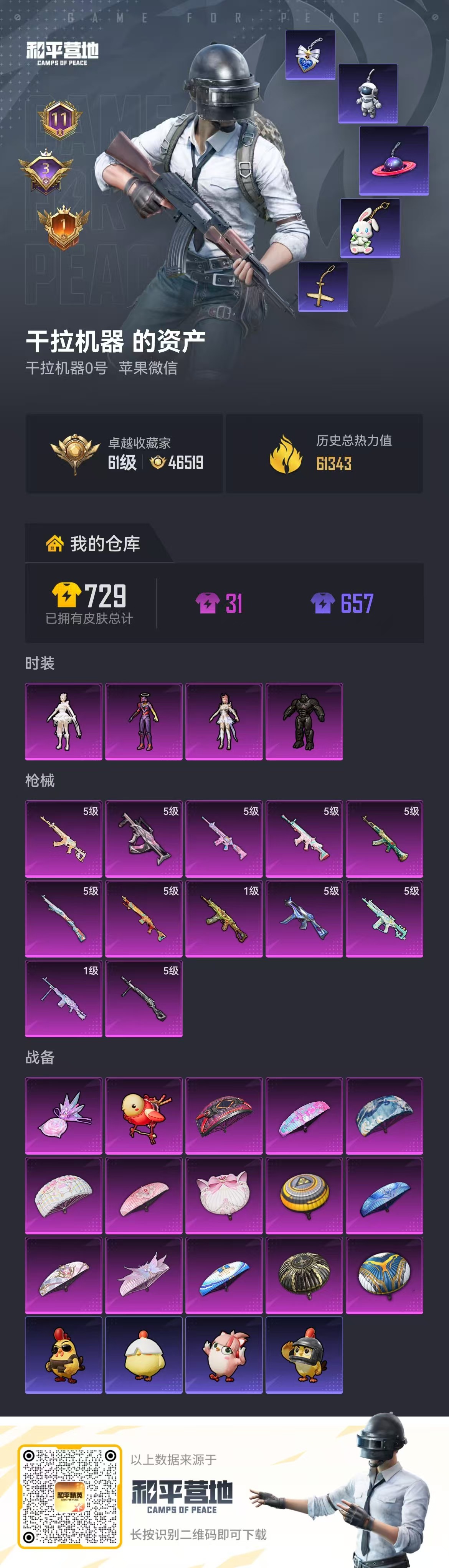 HPSJ4109108和平精英账号详情图2