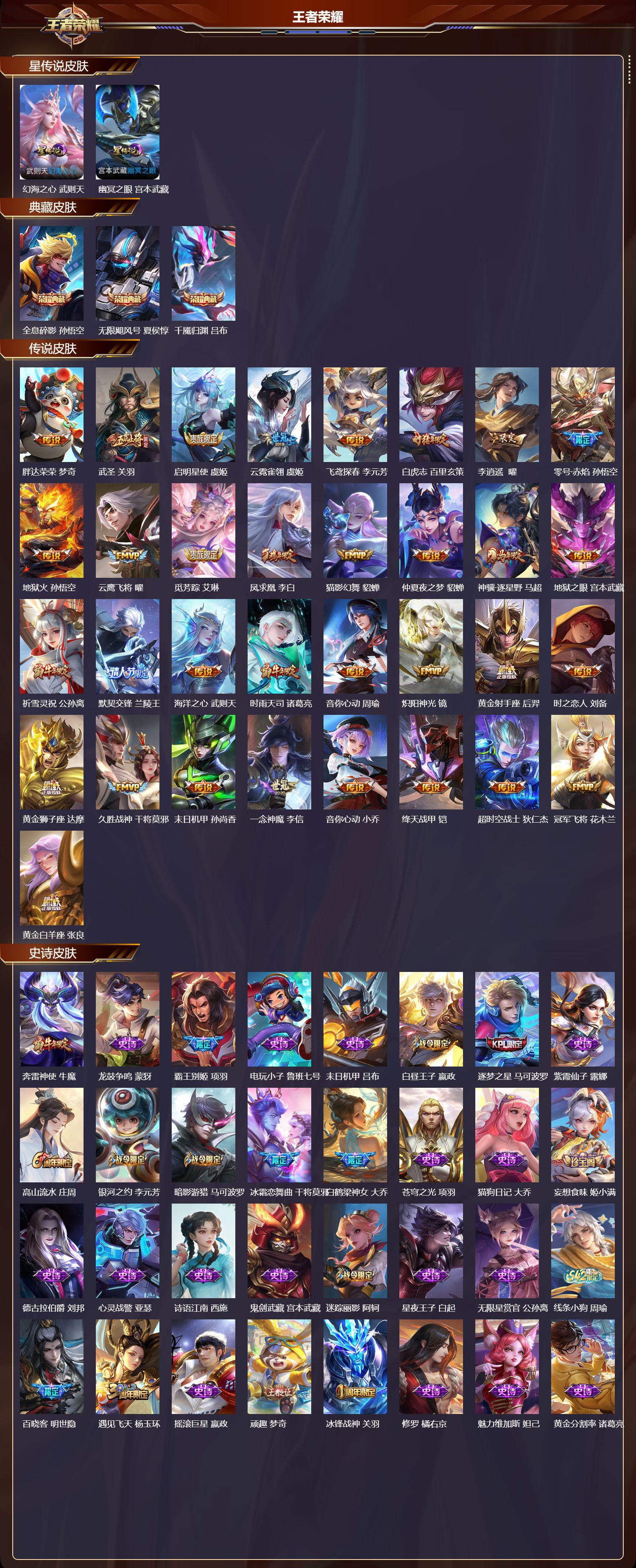 WZMK4270554王者荣耀账号详情图2