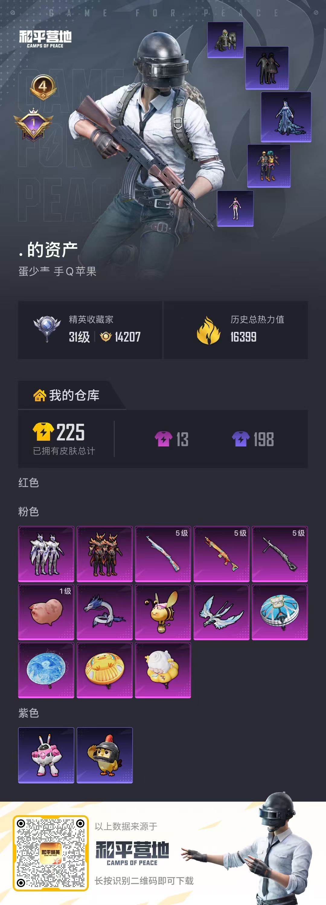 HPSJ4151000和平精英账号详情图2