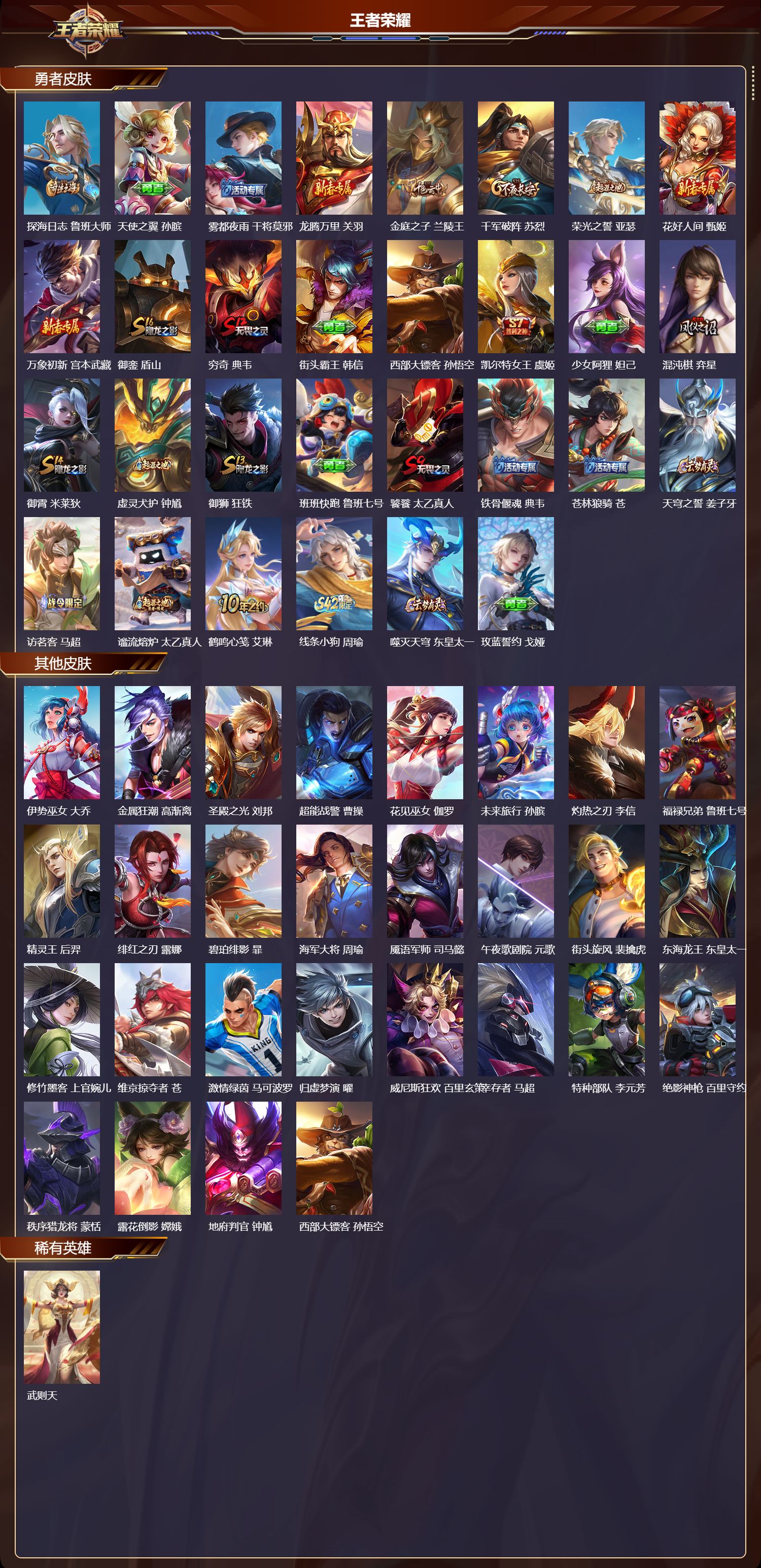 WZMK4270583王者荣耀账号详情图3