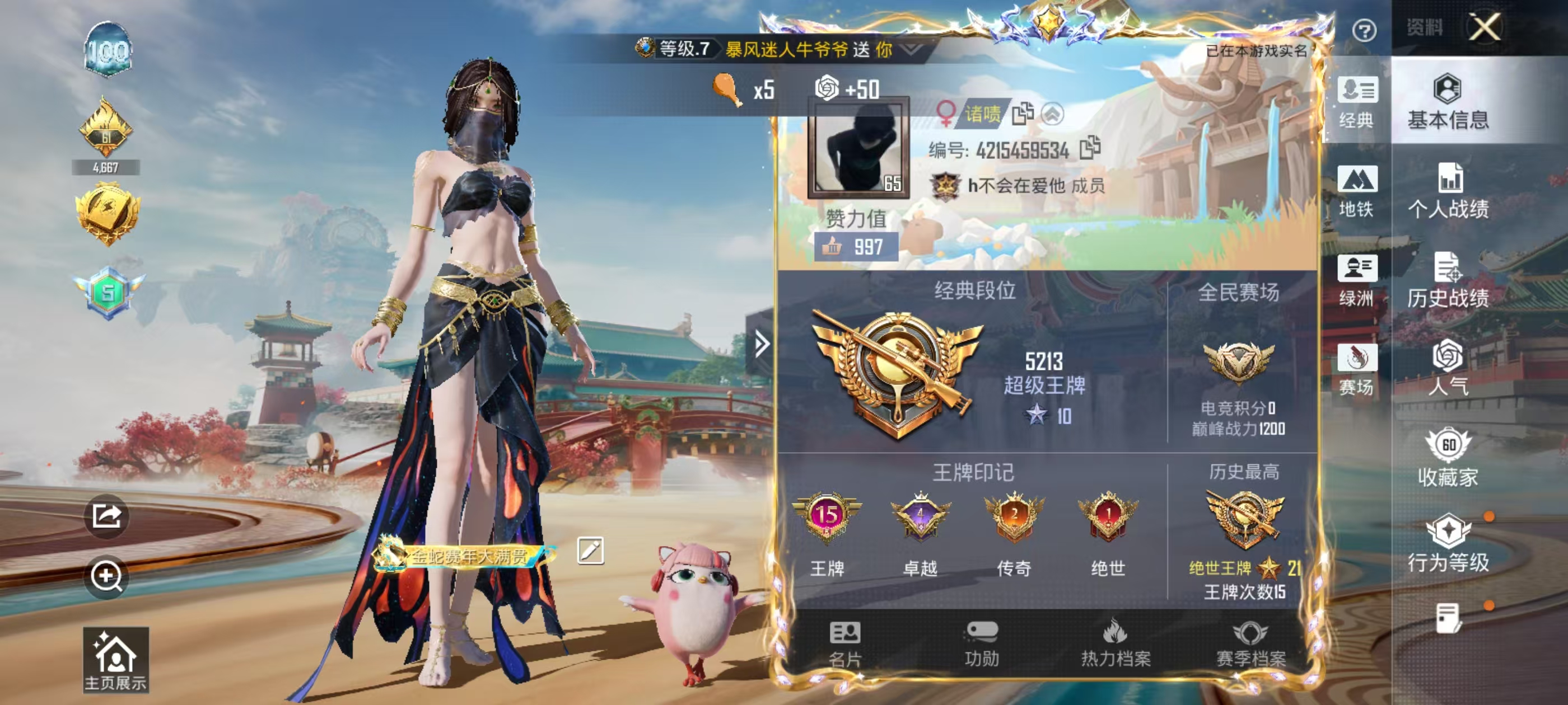 HPSJ4151198和平精英账号详情图3 HPSJ4151198和平精英账号详情图3