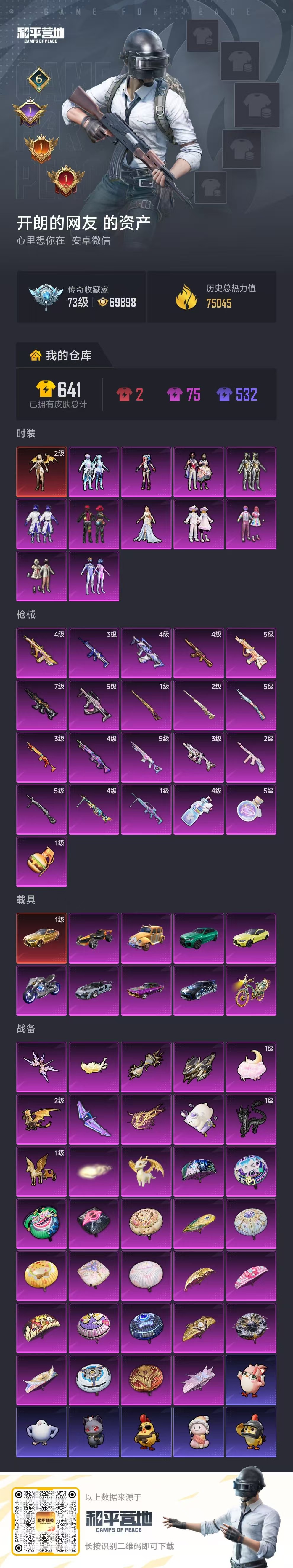 HPSJ4154574和平精英账号详情图5