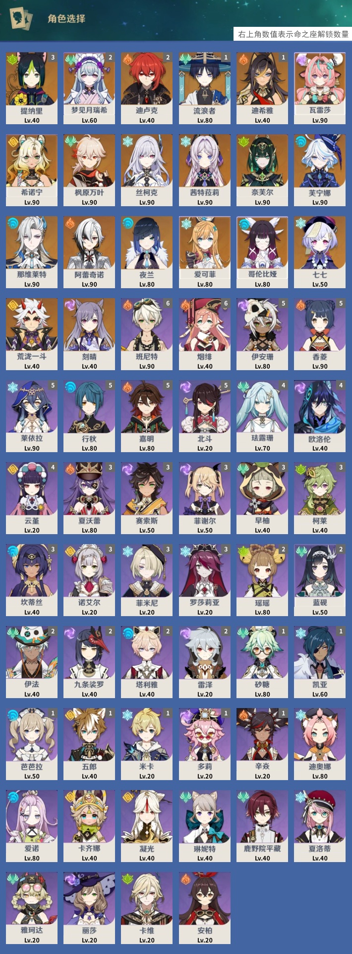 YSMK43962原神账号详情图3 YSMK43962原神账号详情图3