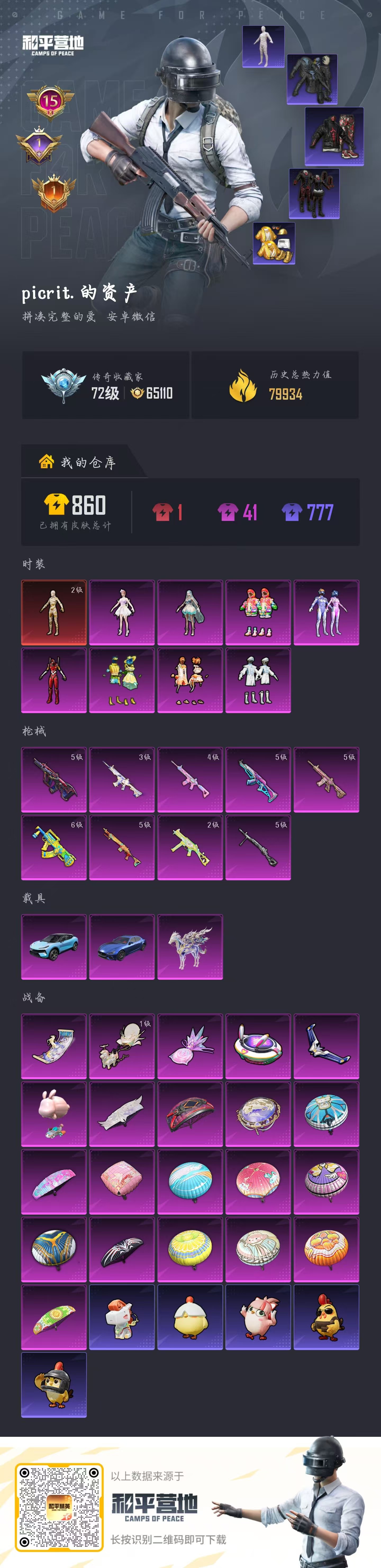 HPSJ4152971和平精英账号详情图2