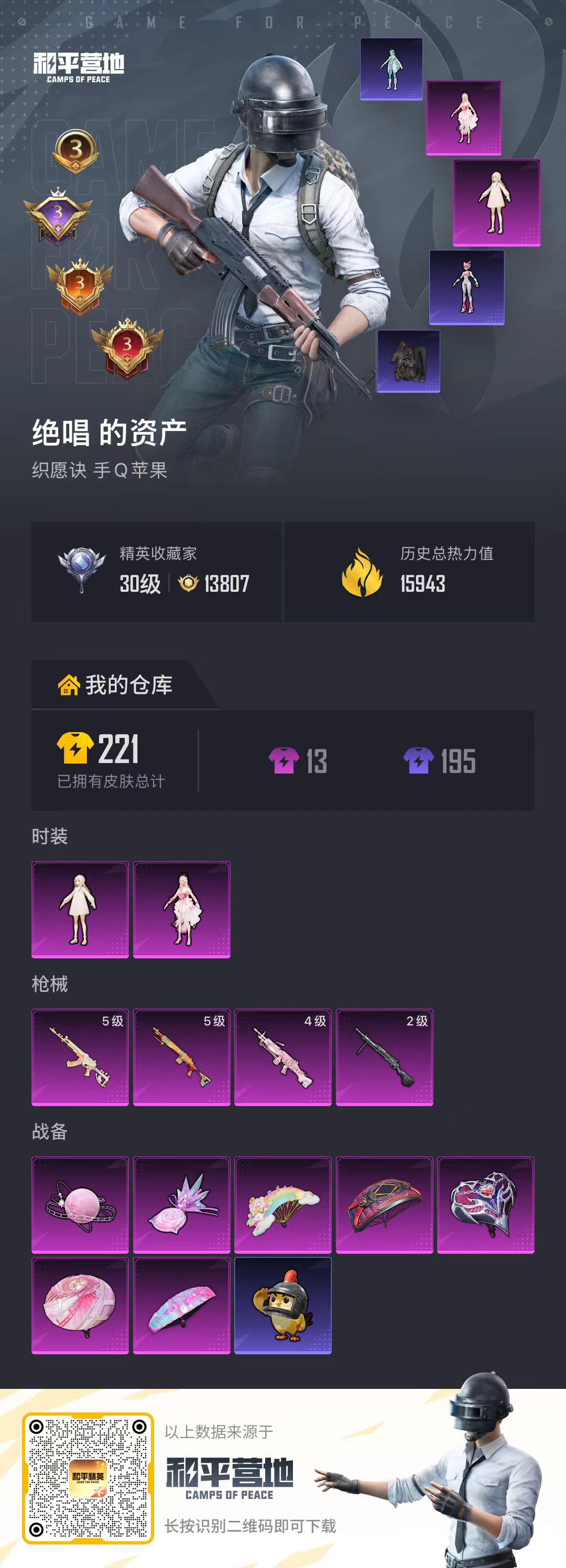 HPSJ4152960和平精英账号详情图2