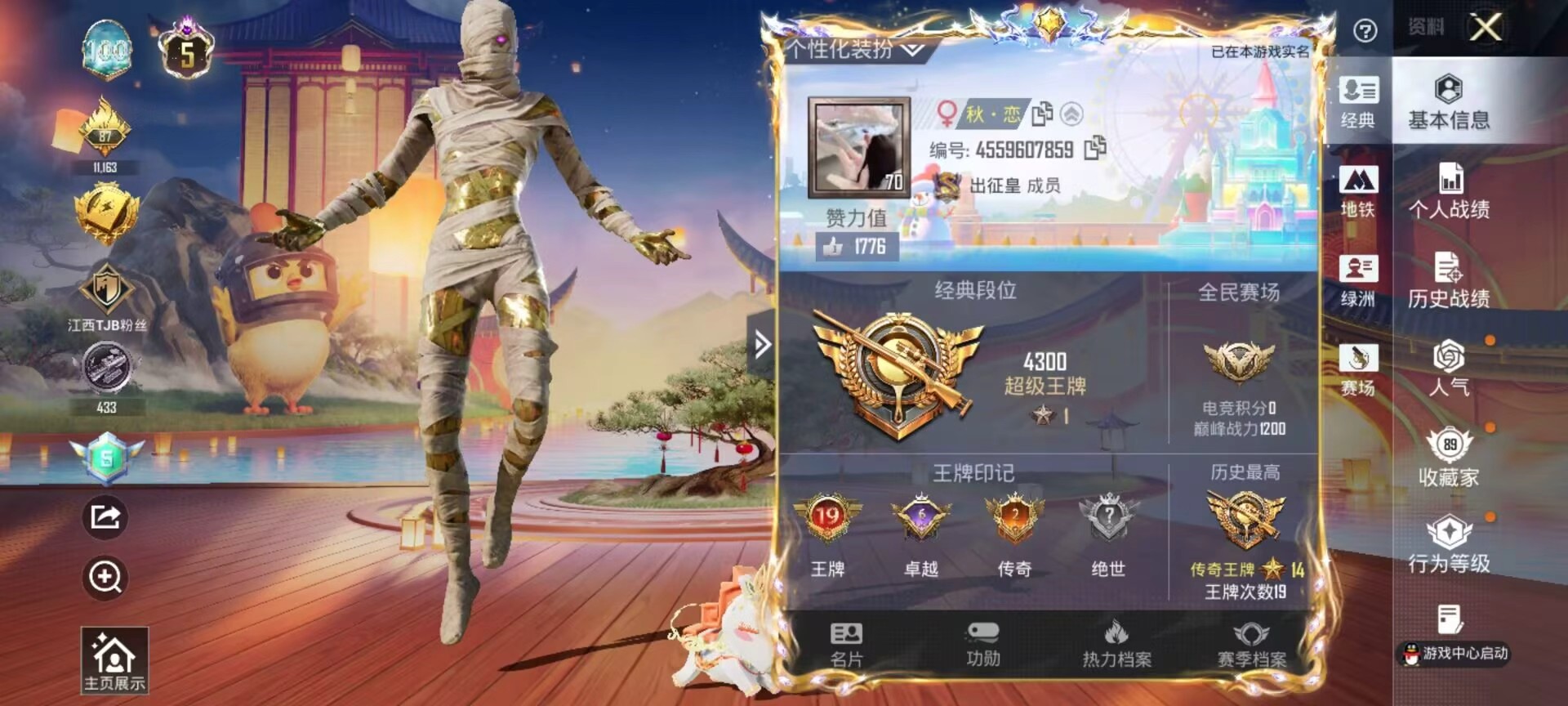 HPSJ4153088和平精英账号详情图3