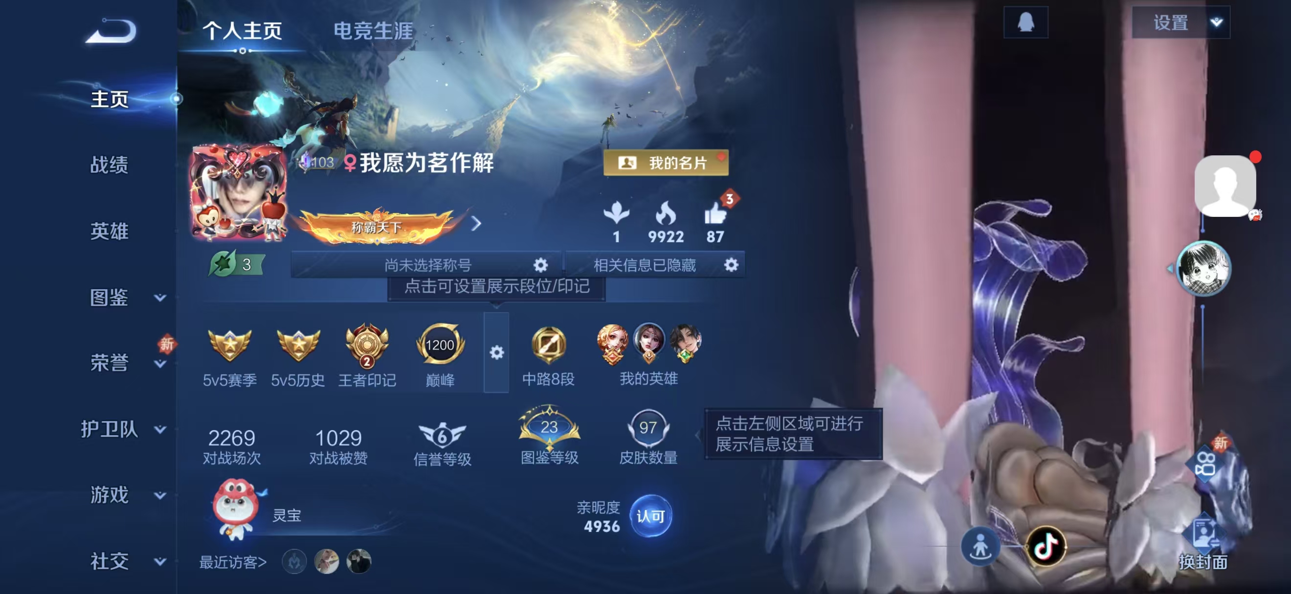 WZCMW4293882王者荣耀账号详情图1 WZCMW4293882王者荣耀账号详情图1