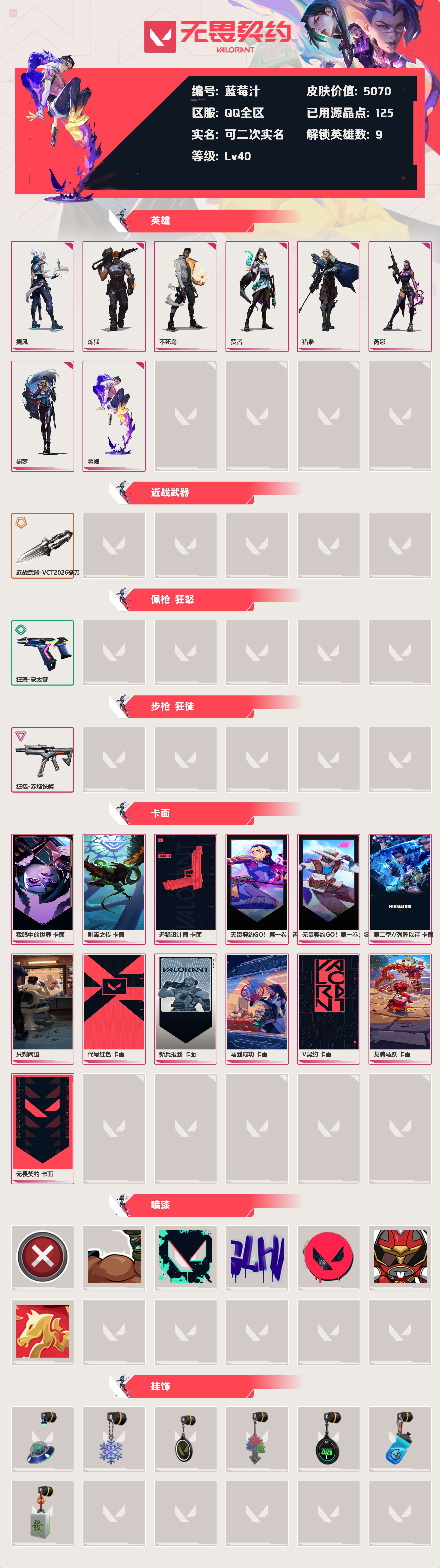 WWQLX426499无畏契约账号详情图2