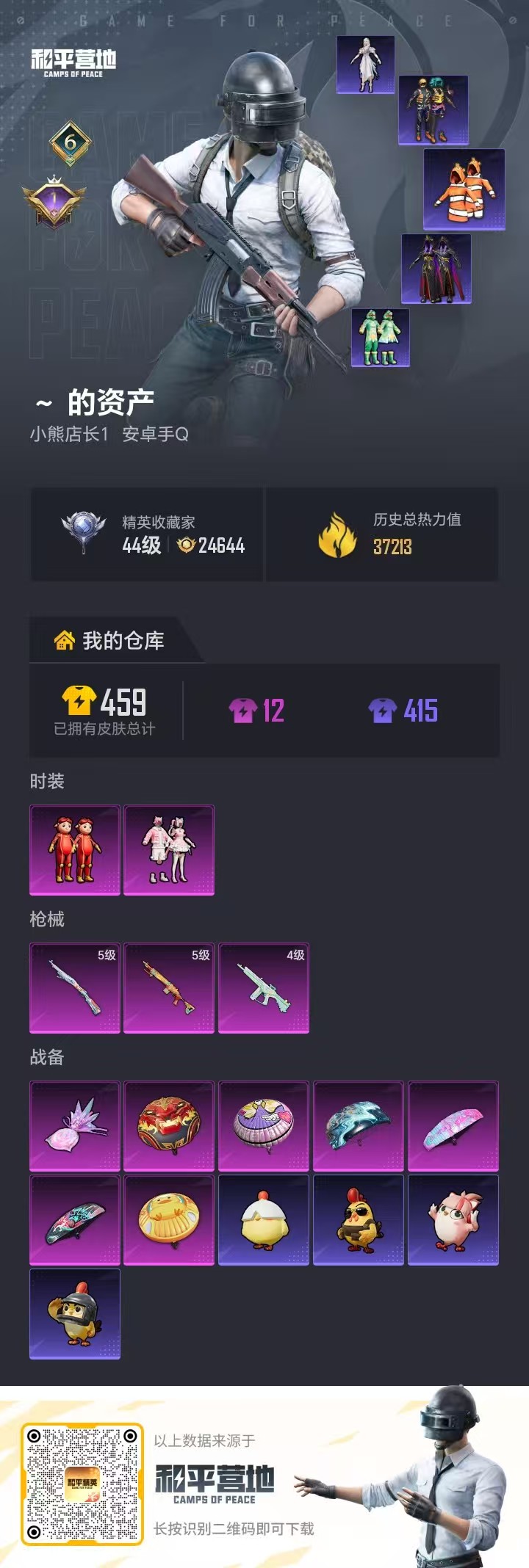 HPSJ4152420和平精英账号详情图2