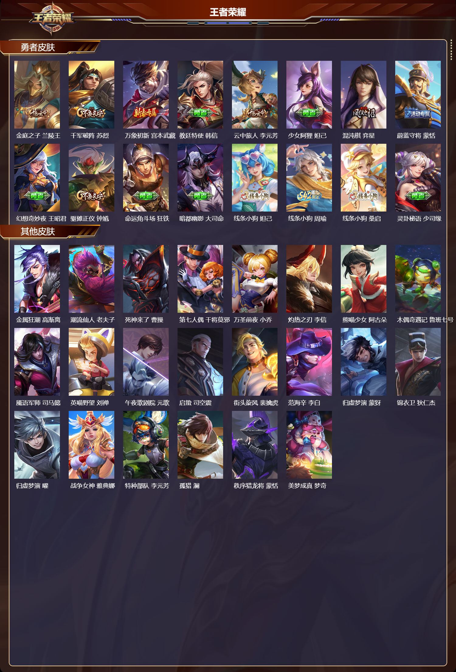 WZMK4201808王者荣耀账号详情图3