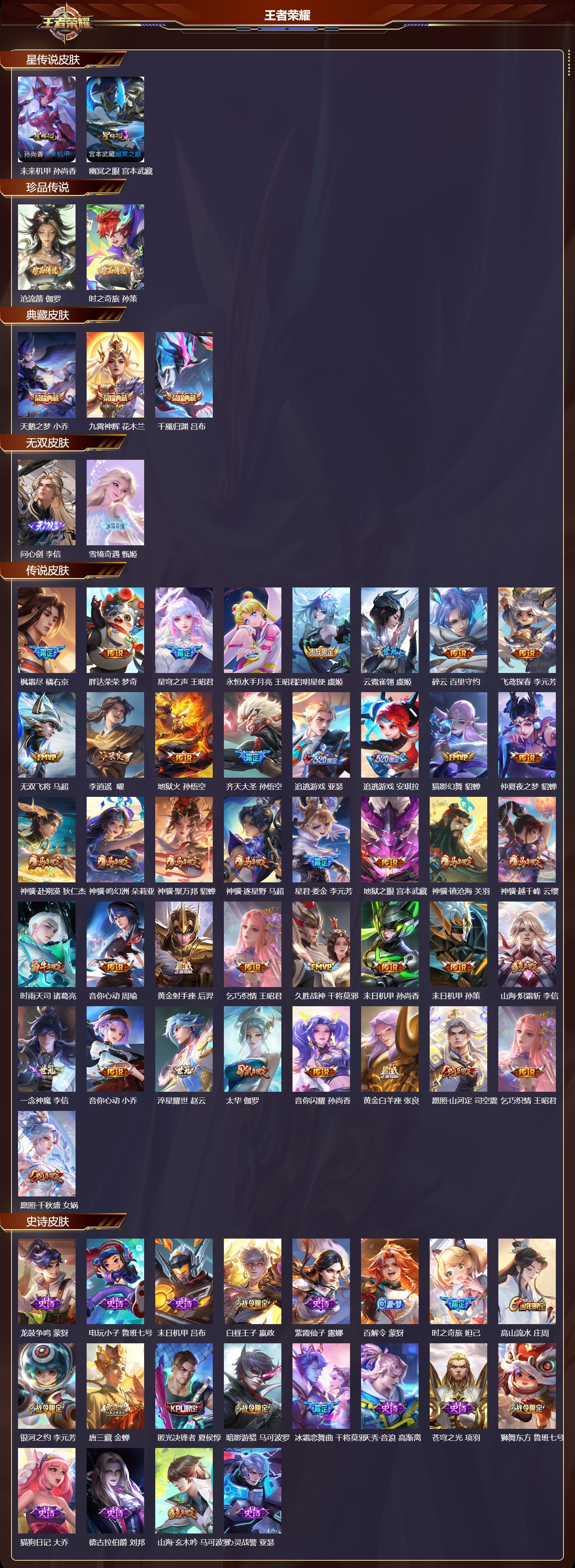 WZMK4201865王者荣耀账号详情图2