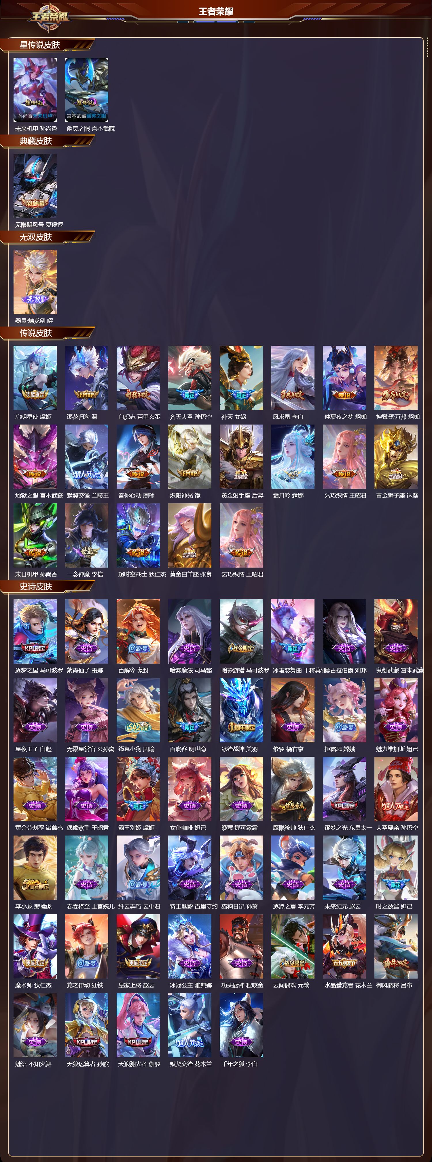 WZQM4201170王者荣耀账号详情图3