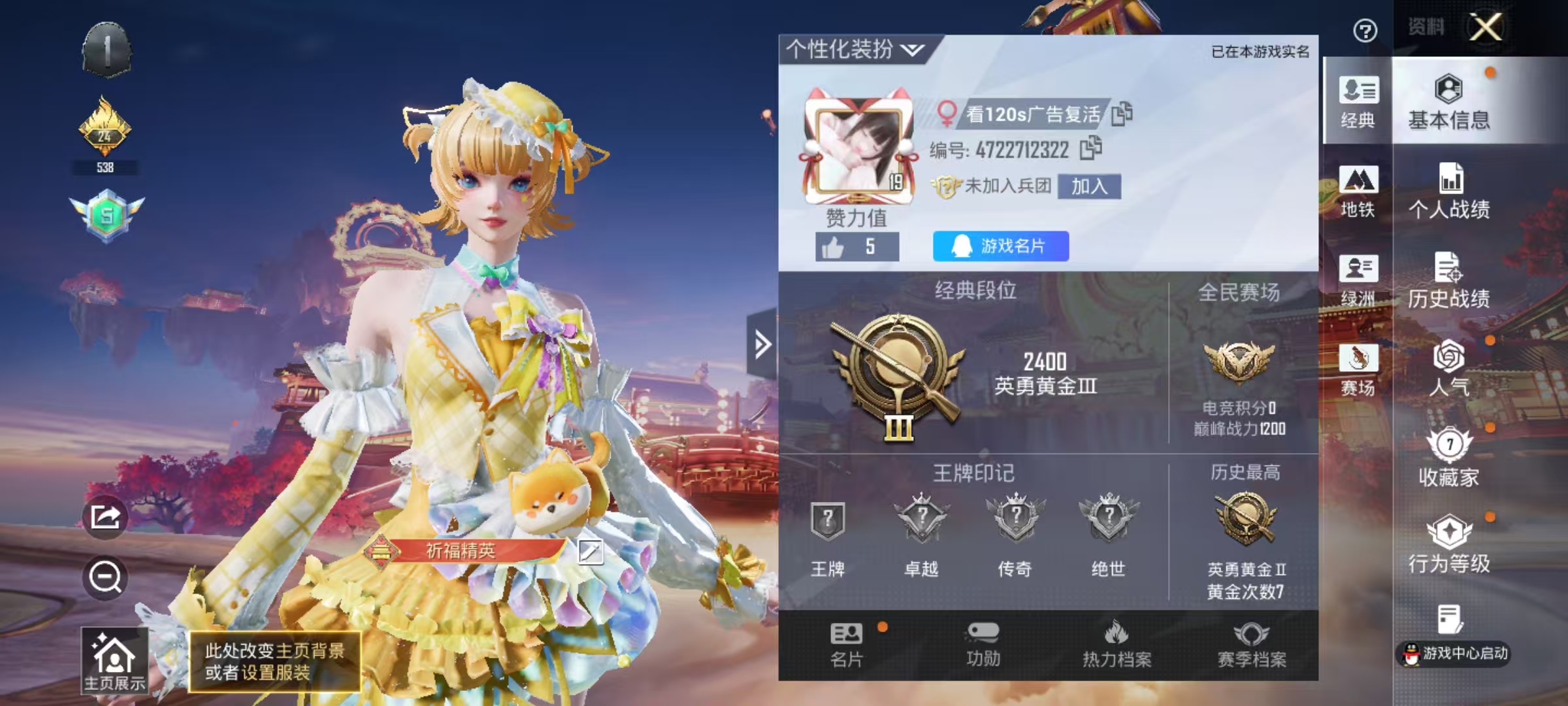 HPCMW4113175和平精英账号详情图3