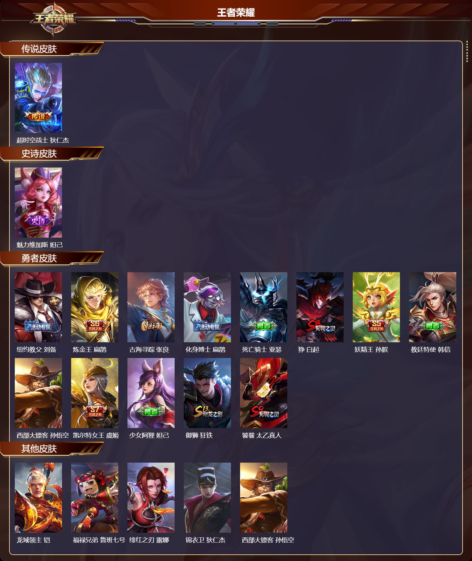 WZMK4203544王者荣耀账号详情图2