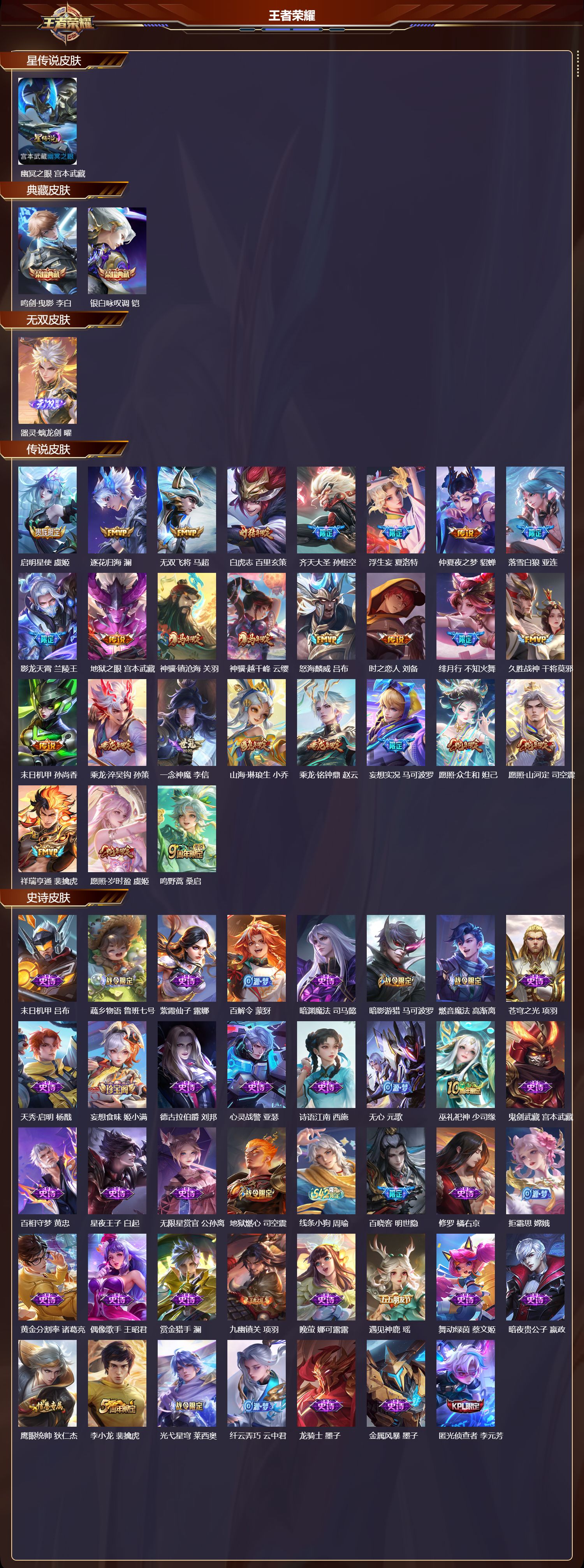 WZQM4203625王者荣耀账号详情图3