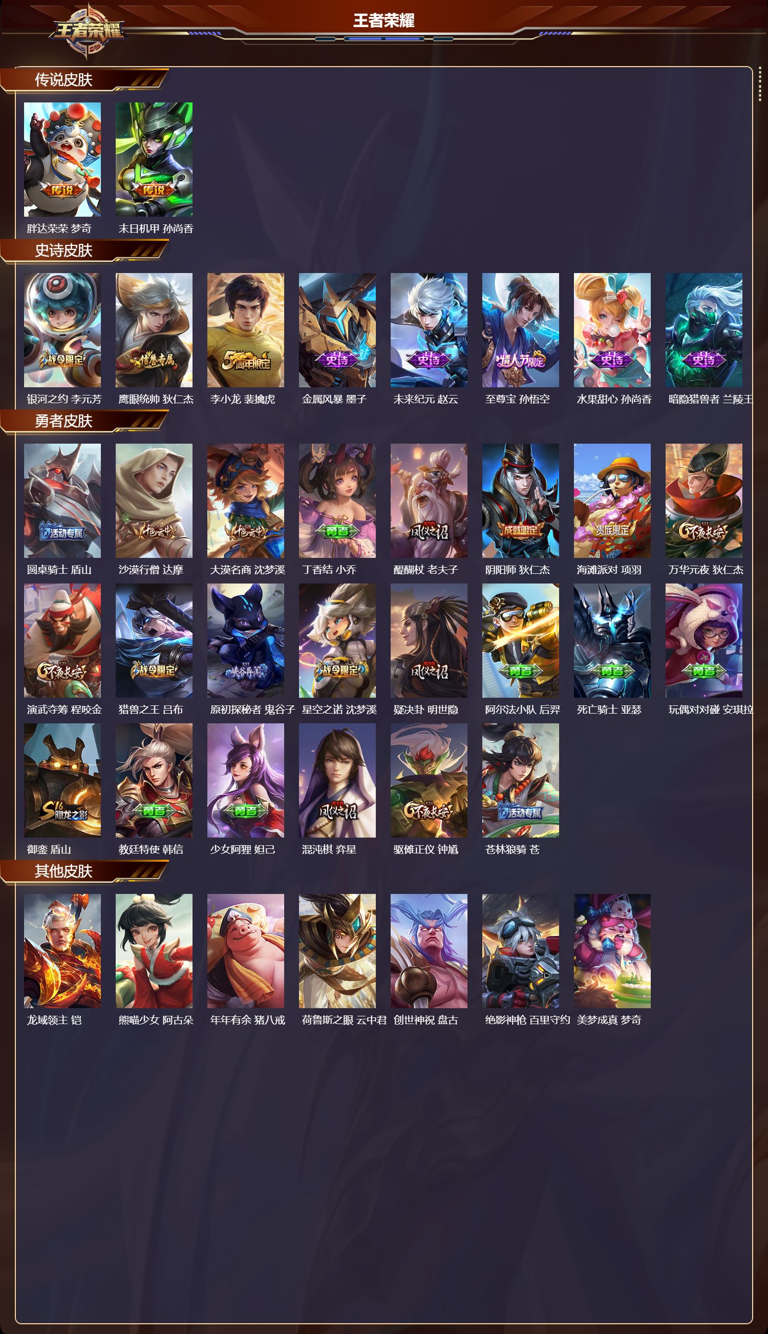 WZMK4203621王者荣耀账号详情图2