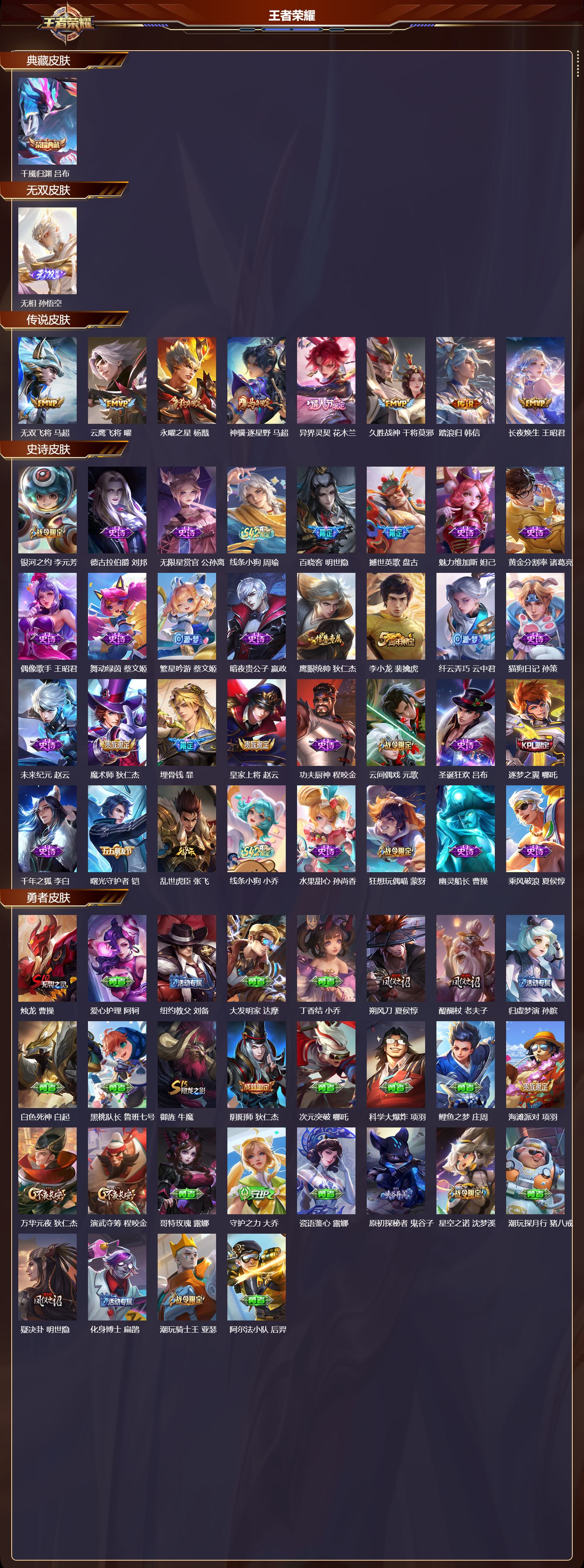 WZQM4203624王者荣耀账号详情图3