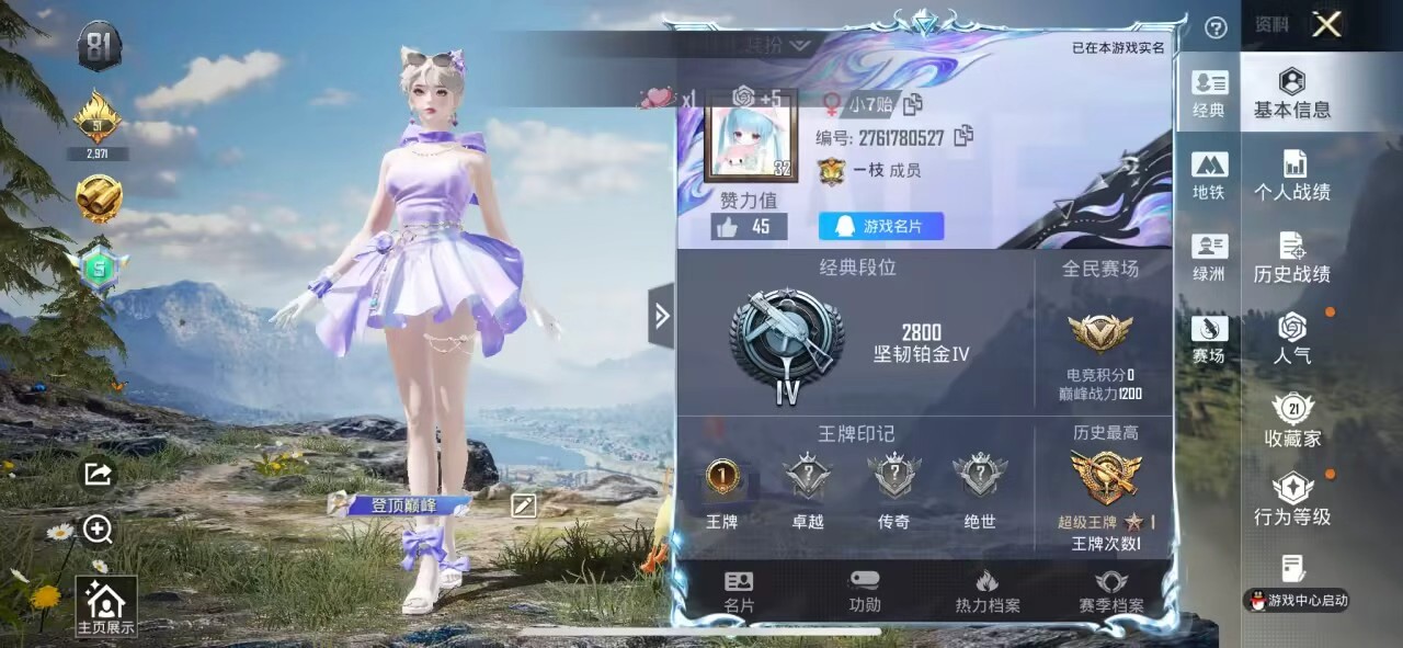 HPSJ4112009和平精英账号详情图3