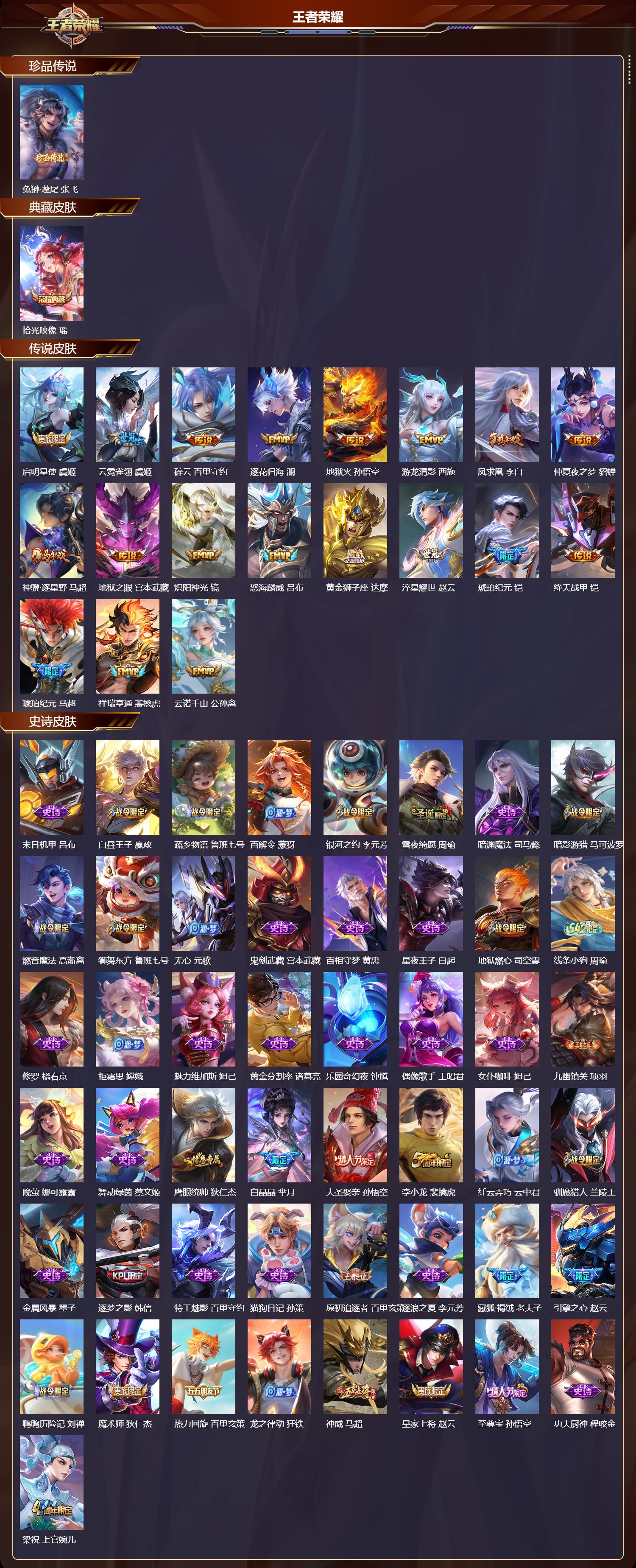 WZQM4205594王者荣耀账号详情图3