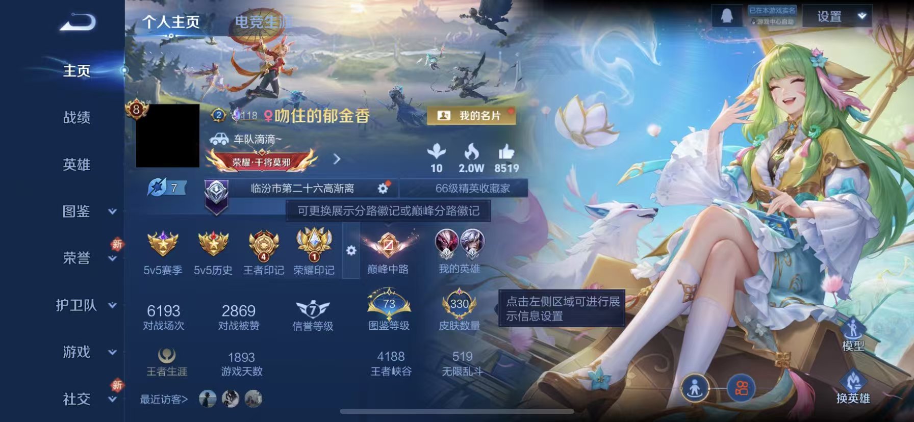 WZCMW4211519王者荣耀账号详情图2 WZCMW4211519王者荣耀账号详情图2