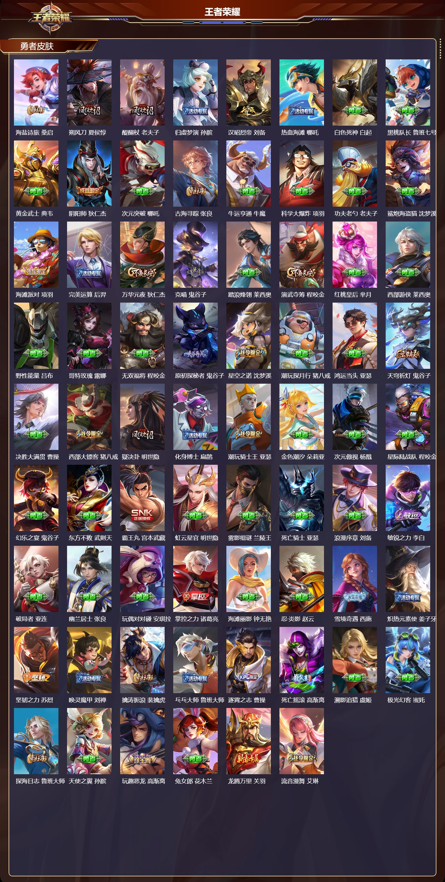 WZQM4205584王者荣耀账号详情图5