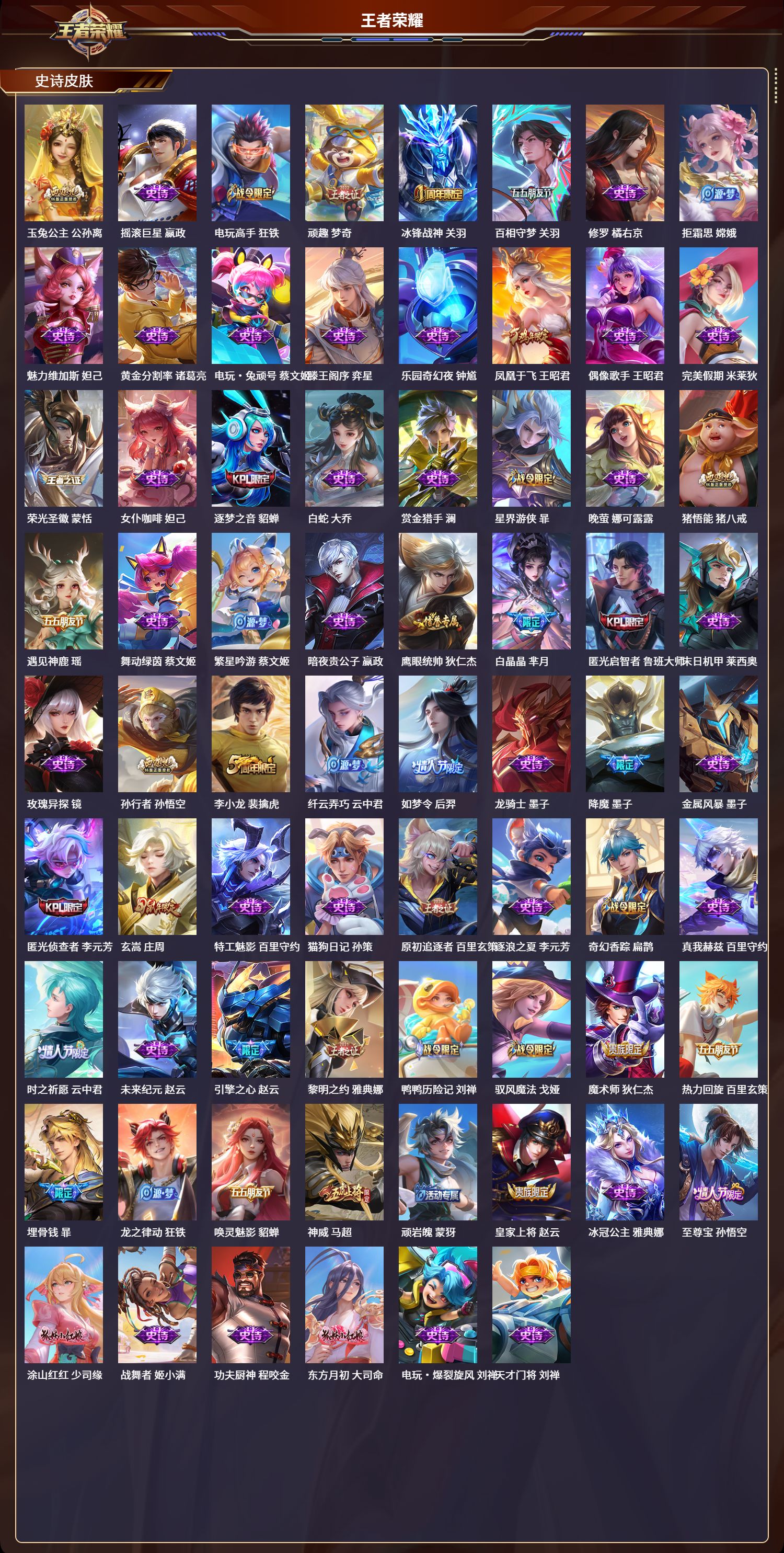 WZQM4208019王者荣耀账号详情图4