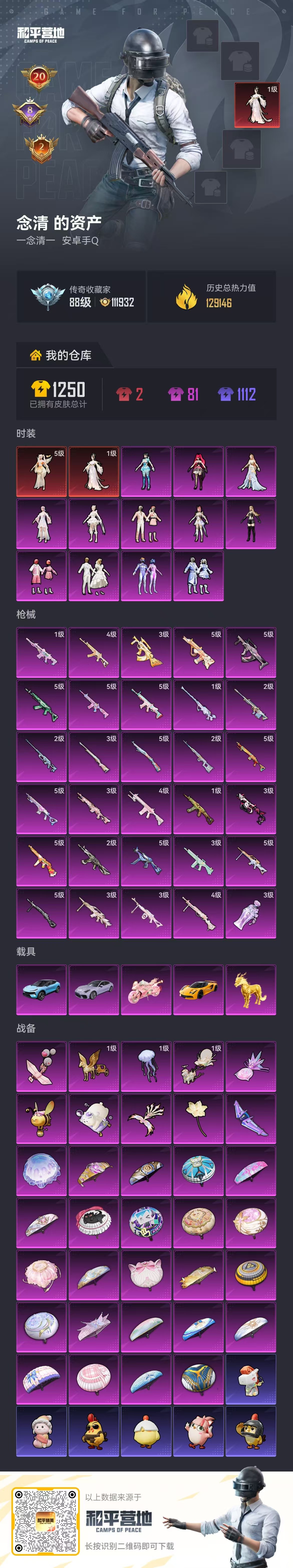 HPCMW4113531和平精英账号详情图2 HPCMW4113531和平精英账号详情图2