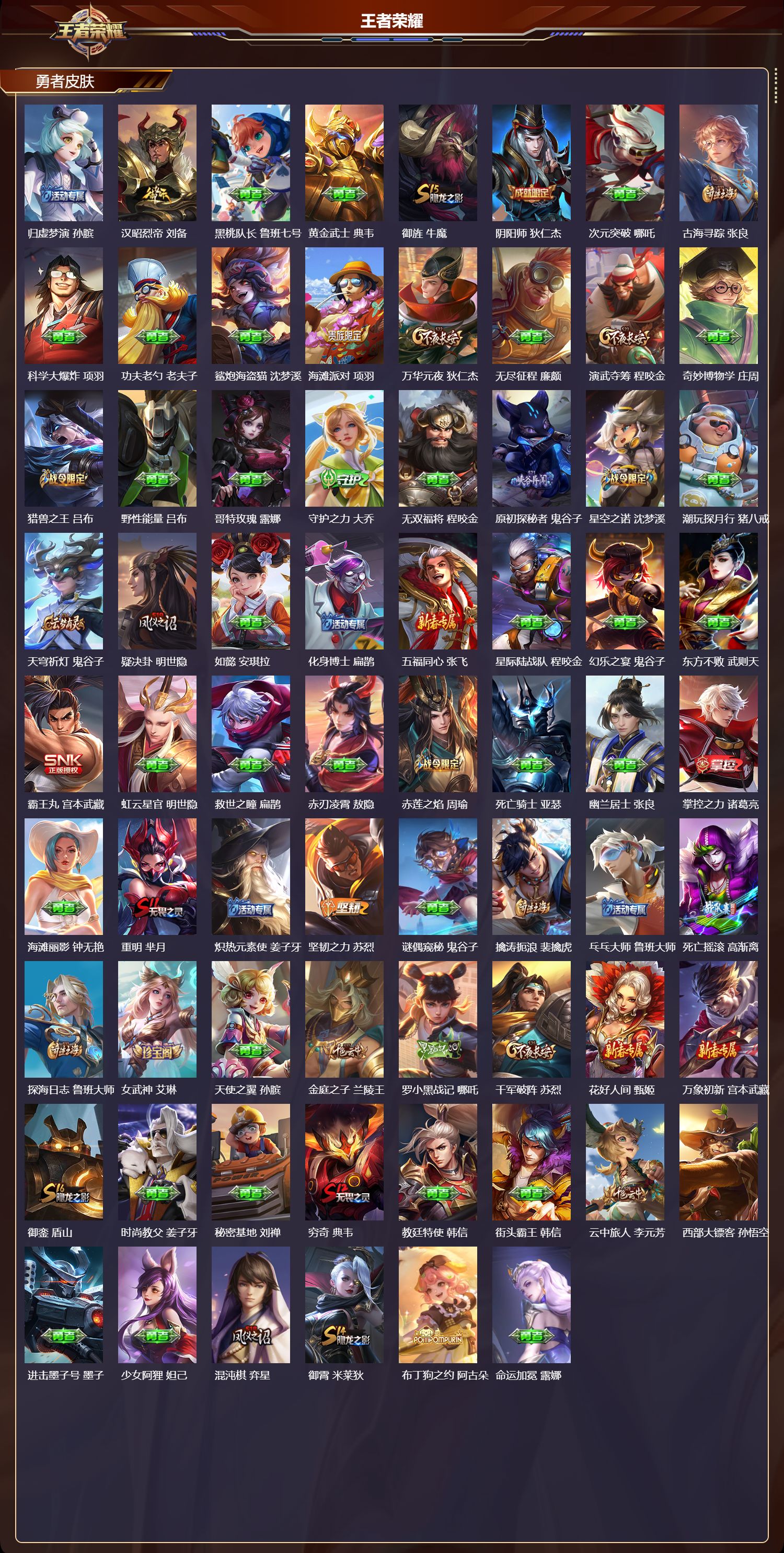 WZMK4208155王者荣耀账号详情图3