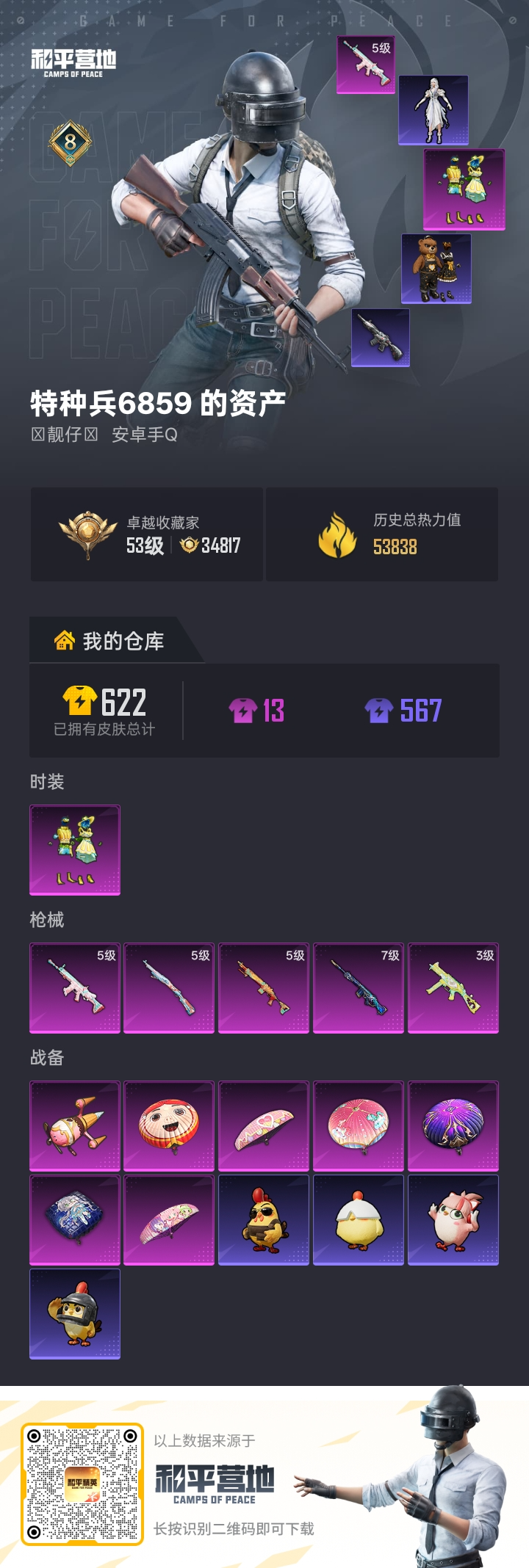 HPSJ4115105和平精英账号详情图2