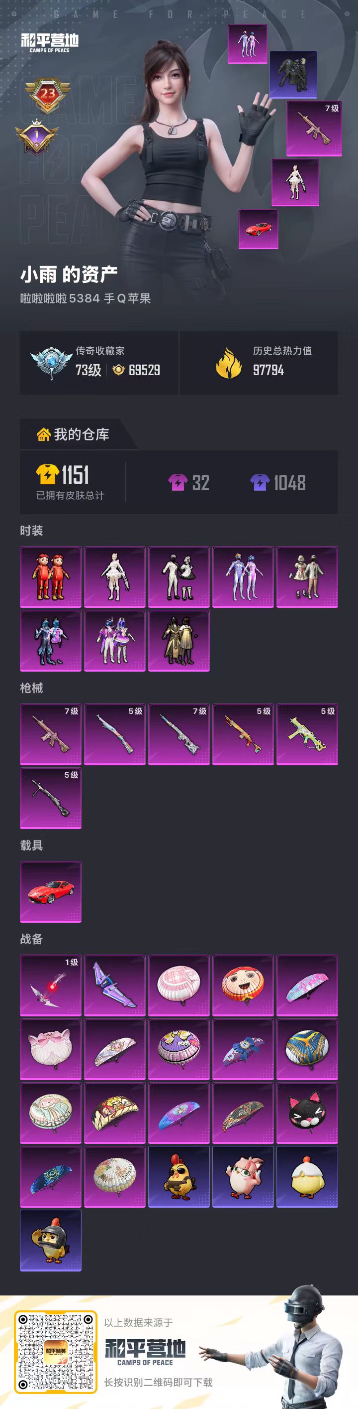 HPSJ4115252和平精英账号详情图2