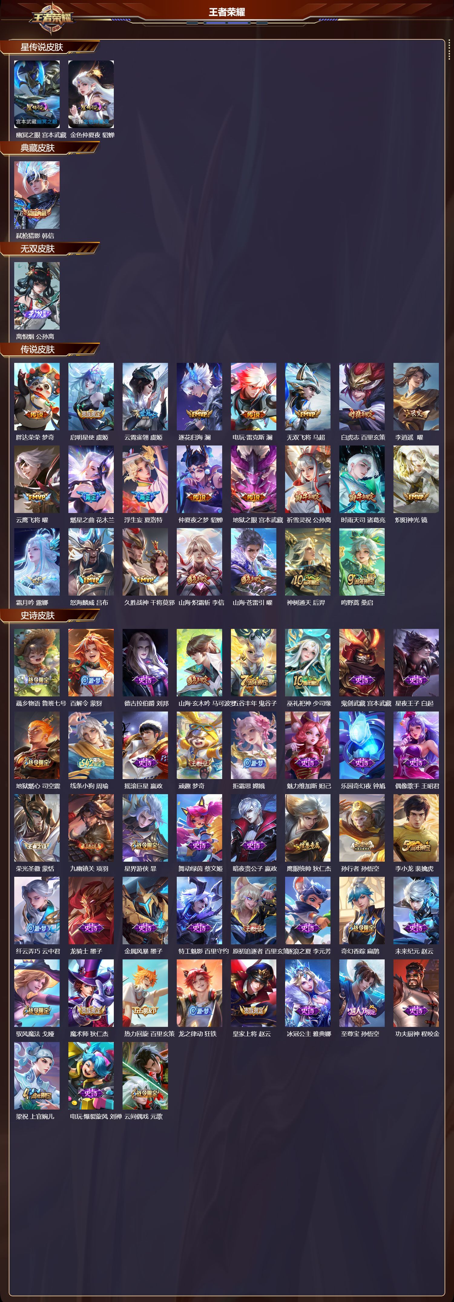 WZQM4210269王者荣耀账号详情图3 WZQM4210269王者荣耀账号详情图3