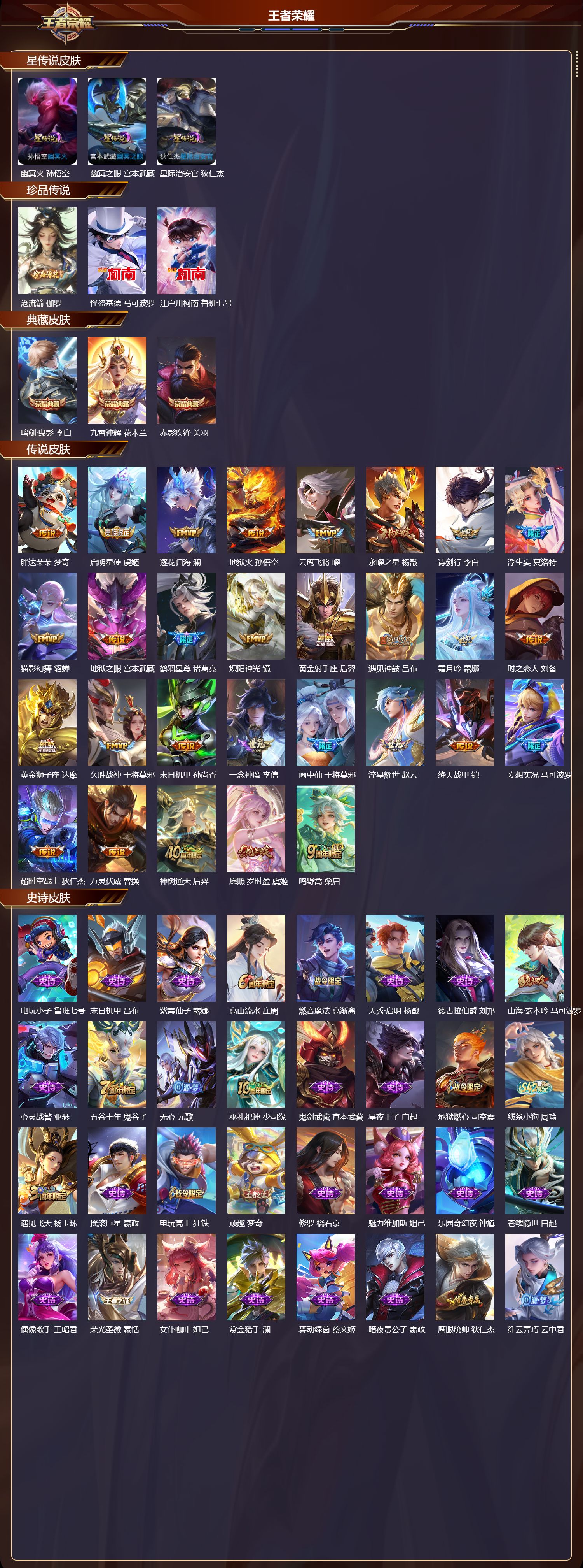 WZMK4210247王者荣耀账号详情图2 WZMK4210247王者荣耀账号详情图2