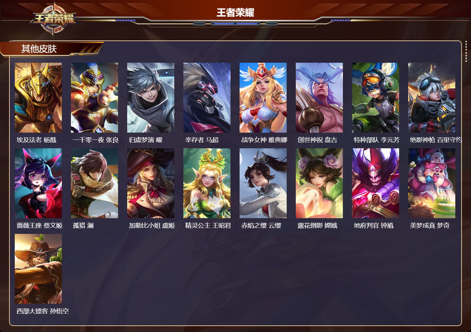 WZMK4210167王者荣耀账号详情图4