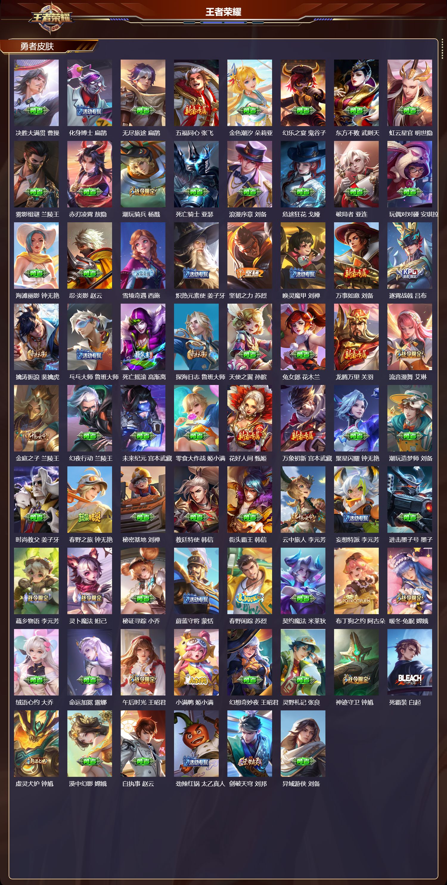 WZMK4210165王者荣耀账号详情图4