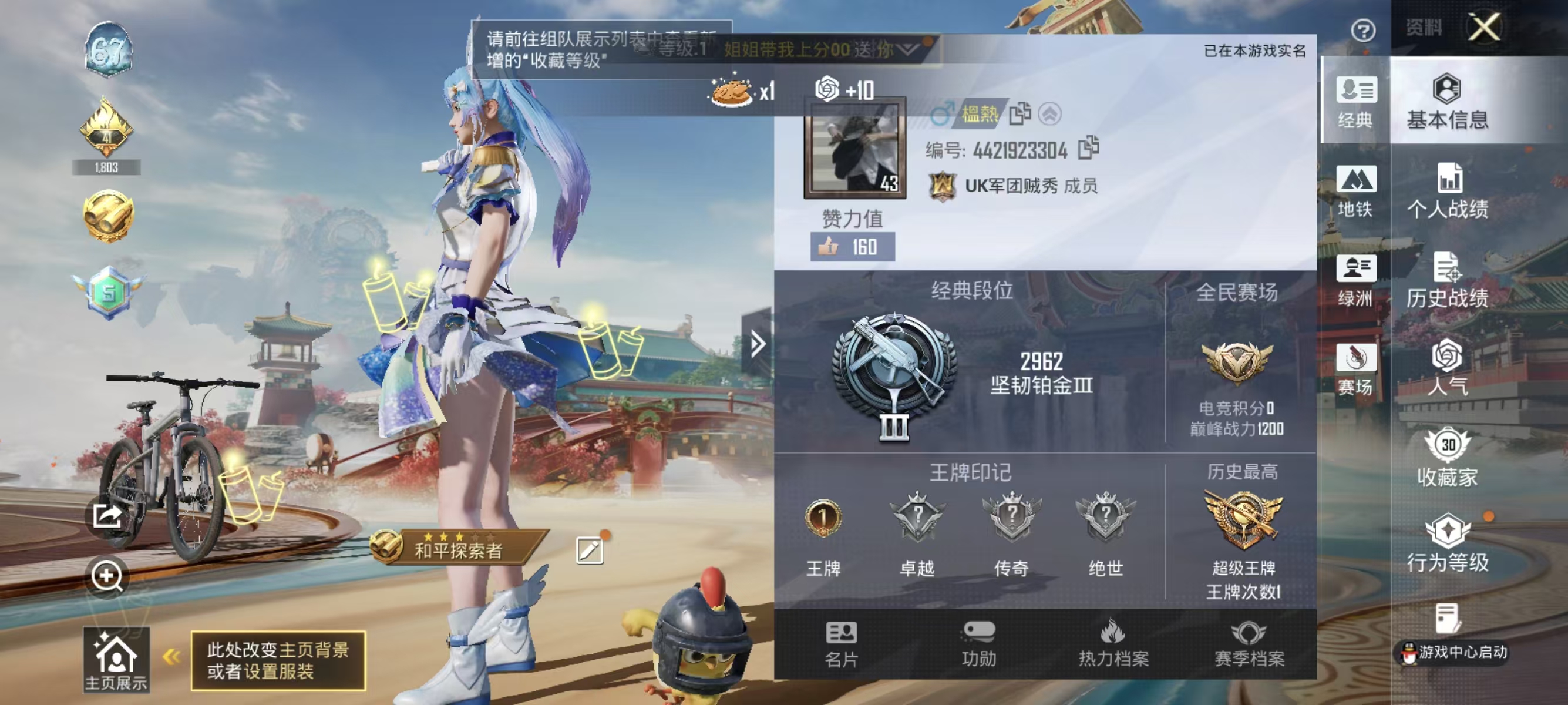 HPSJ4115989和平精英账号详情图3