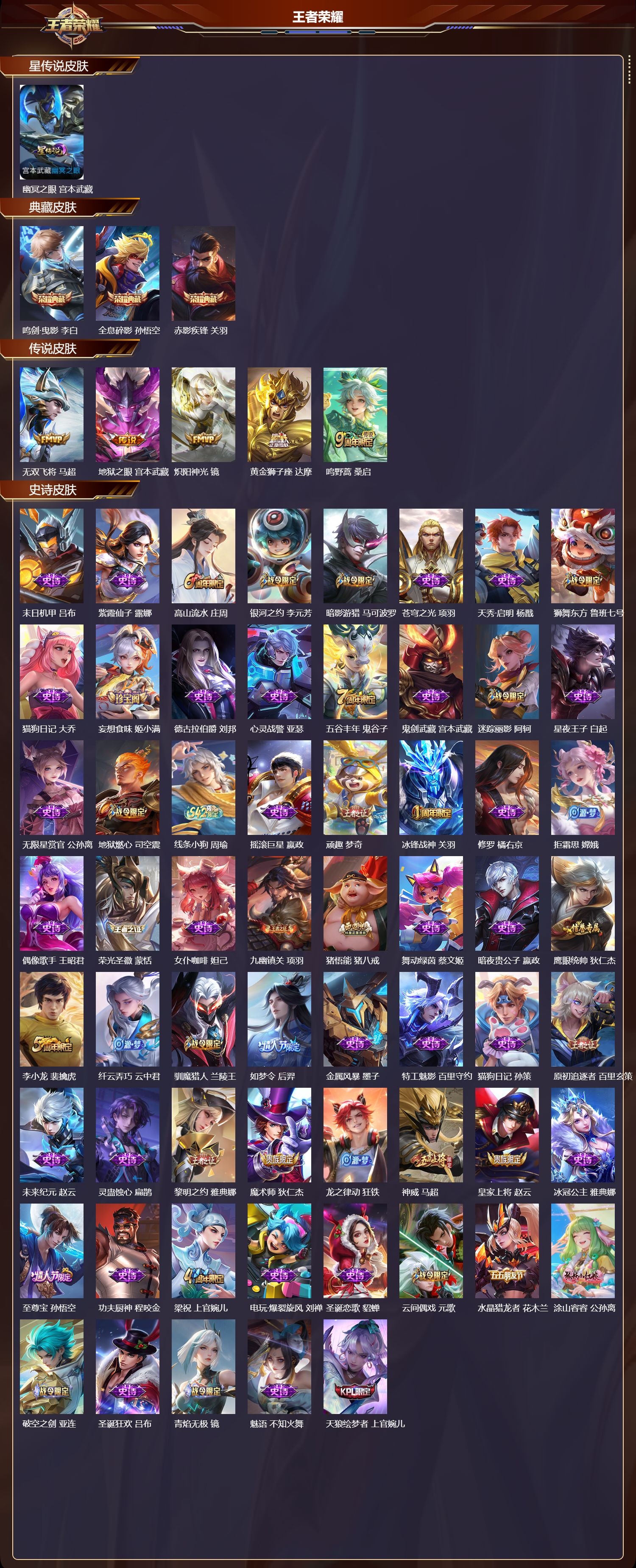 WZMK4211759王者荣耀账号详情图2 WZMK4211759王者荣耀账号详情图2