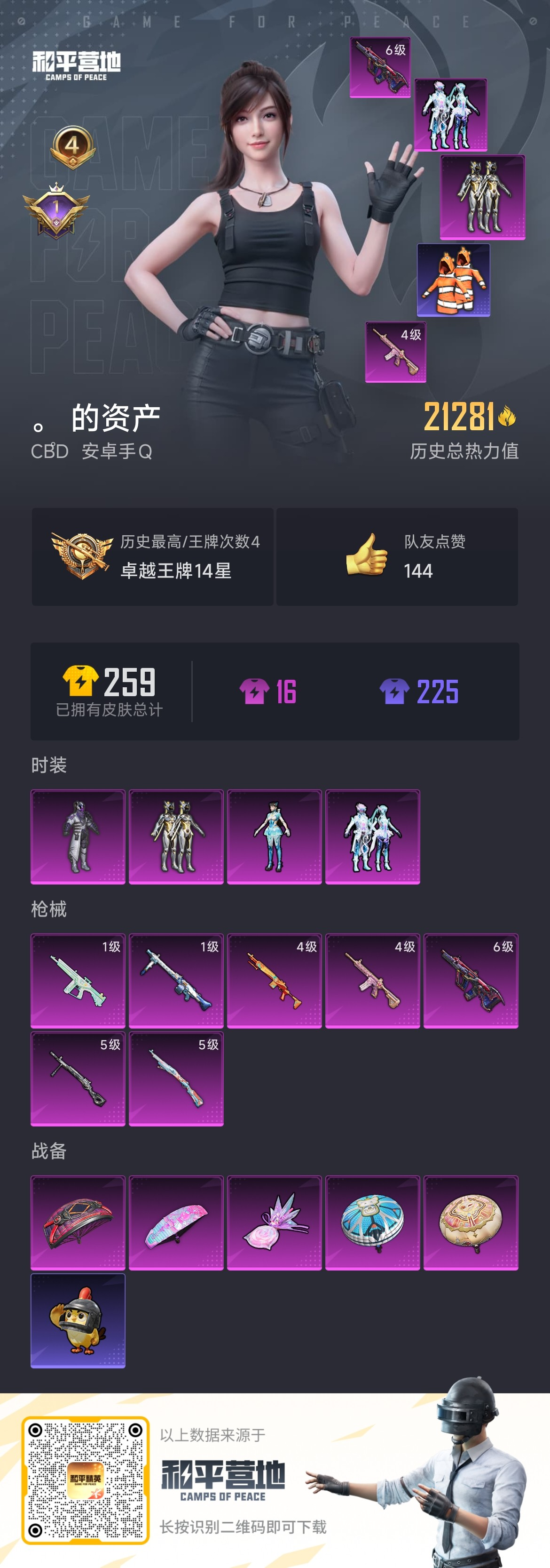 HPSJ4115981和平精英账号详情图2