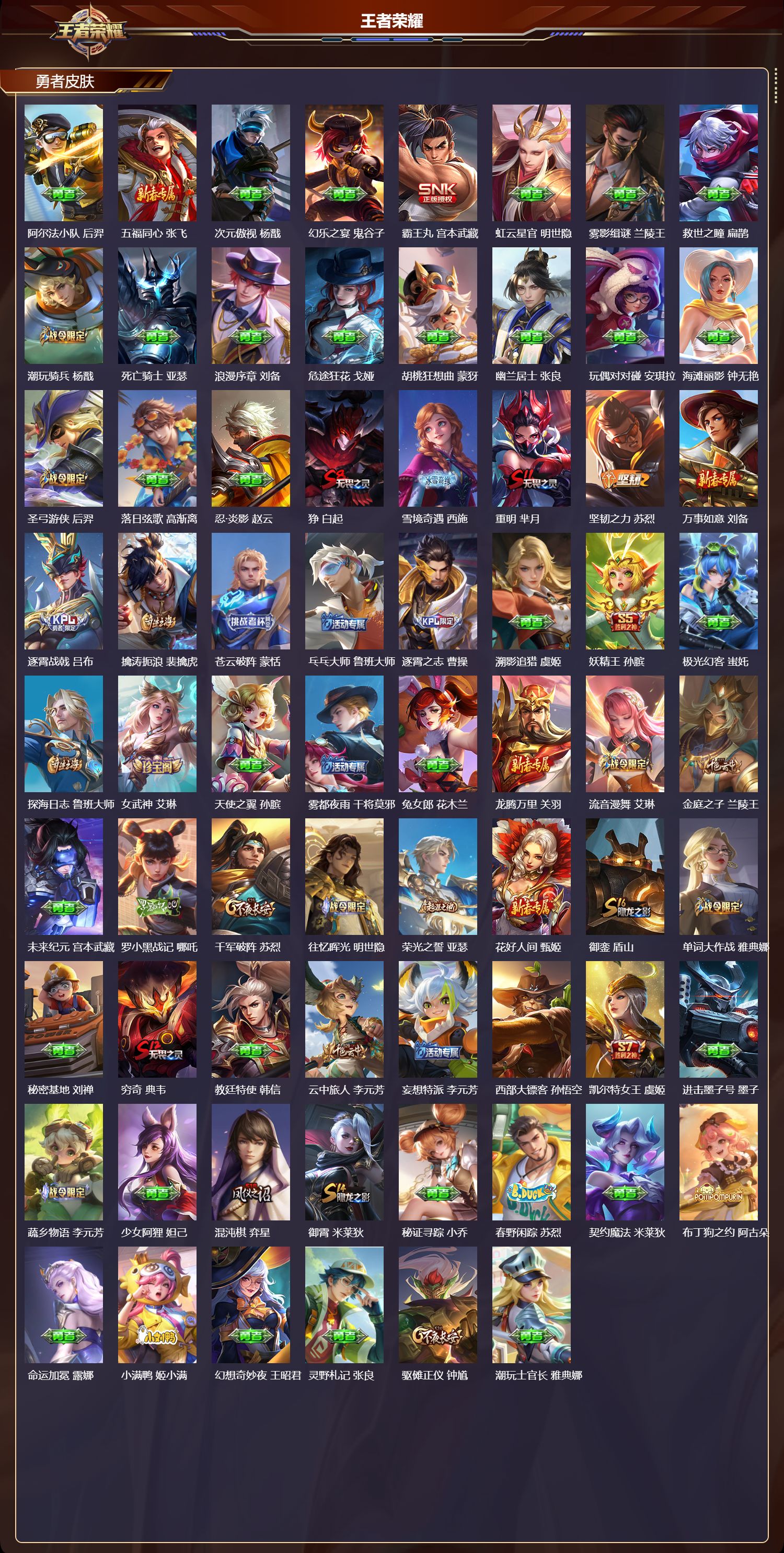 WZQM4211628王者荣耀账号详情图5