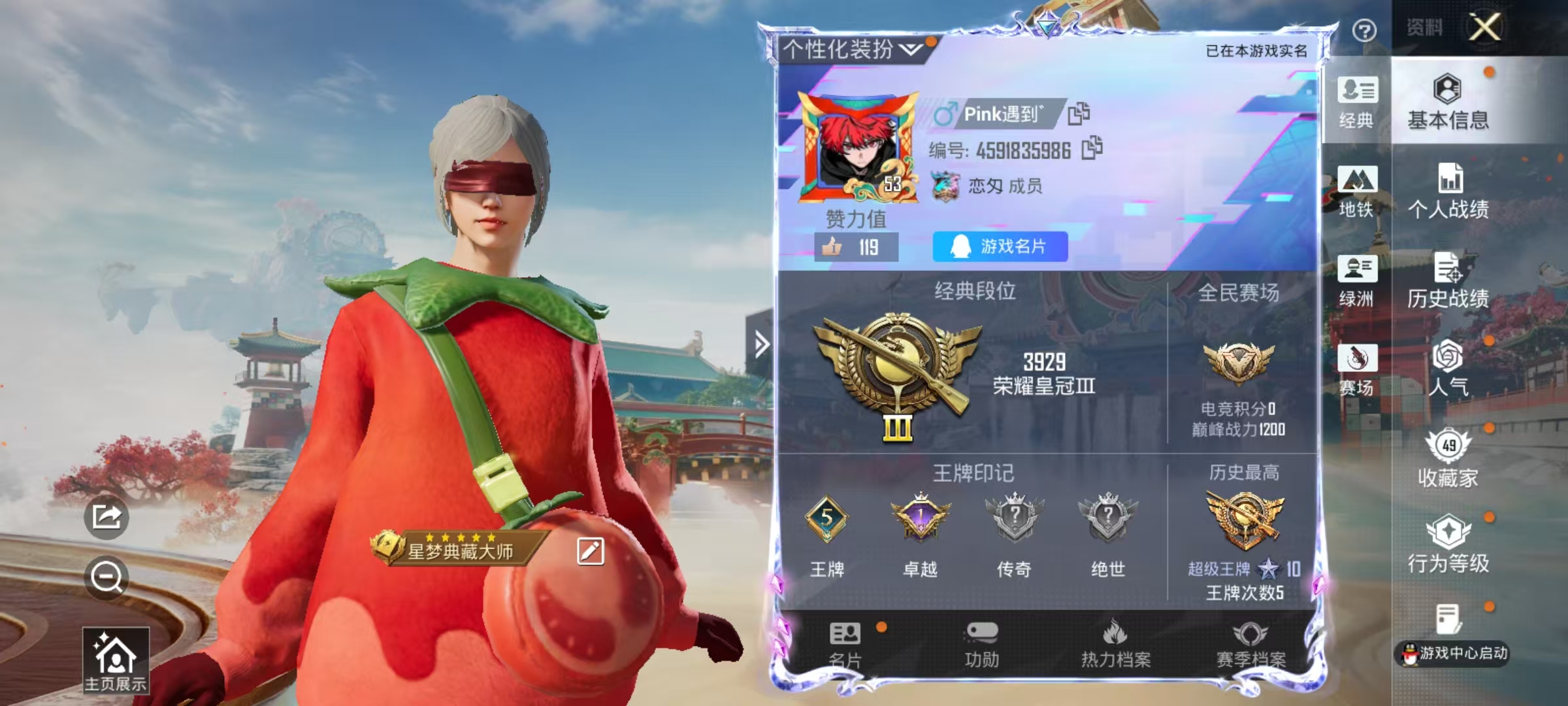 HPSJ4115938和平精英账号详情图3