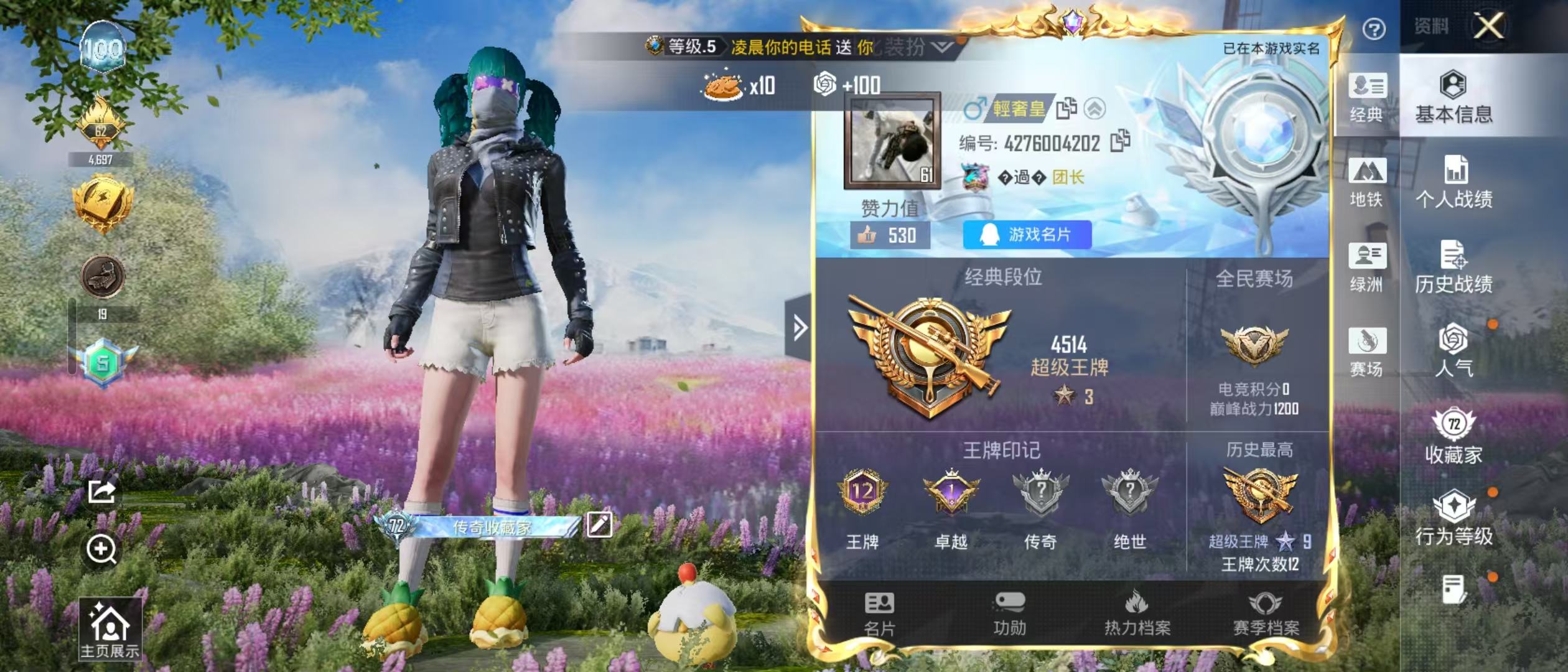 HPSJ4116490和平精英账号详情图3