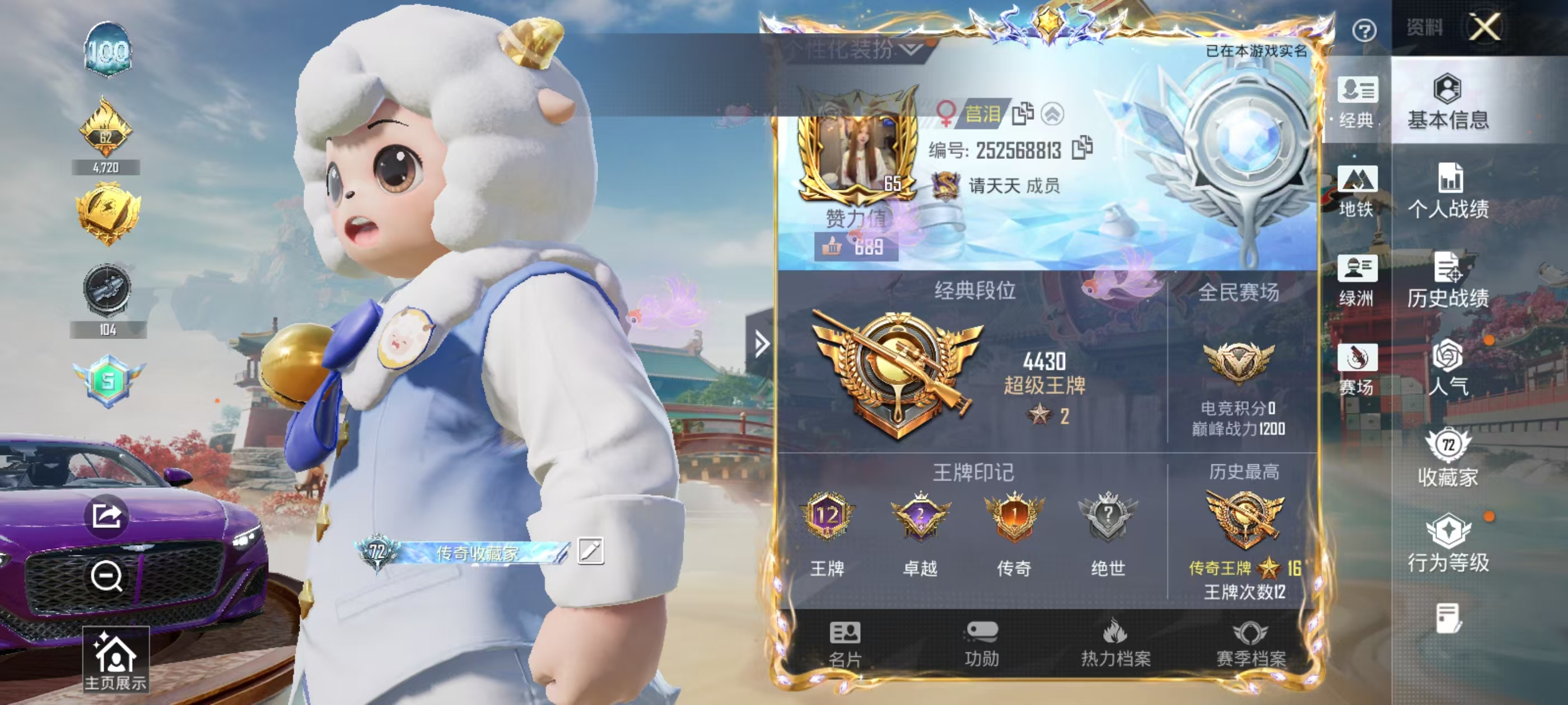 HPSJ4116083和平精英账号详情图3