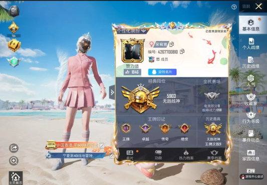 HPCMW4116440和平精英账号详情图2