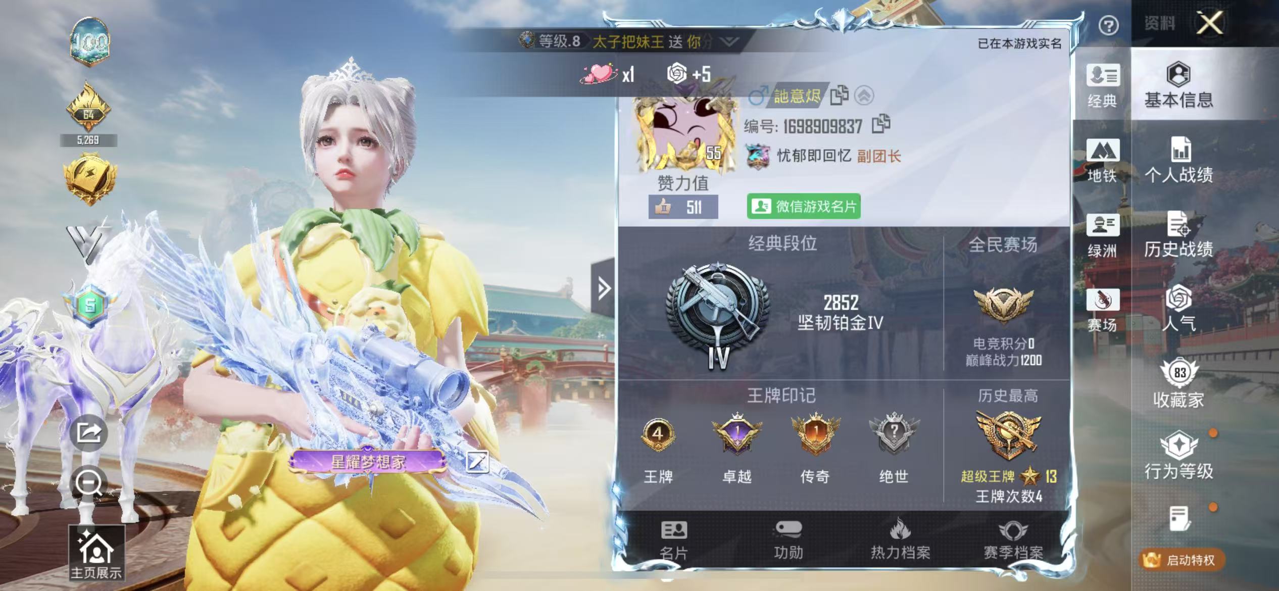 HPSJ4116242和平精英账号详情图3