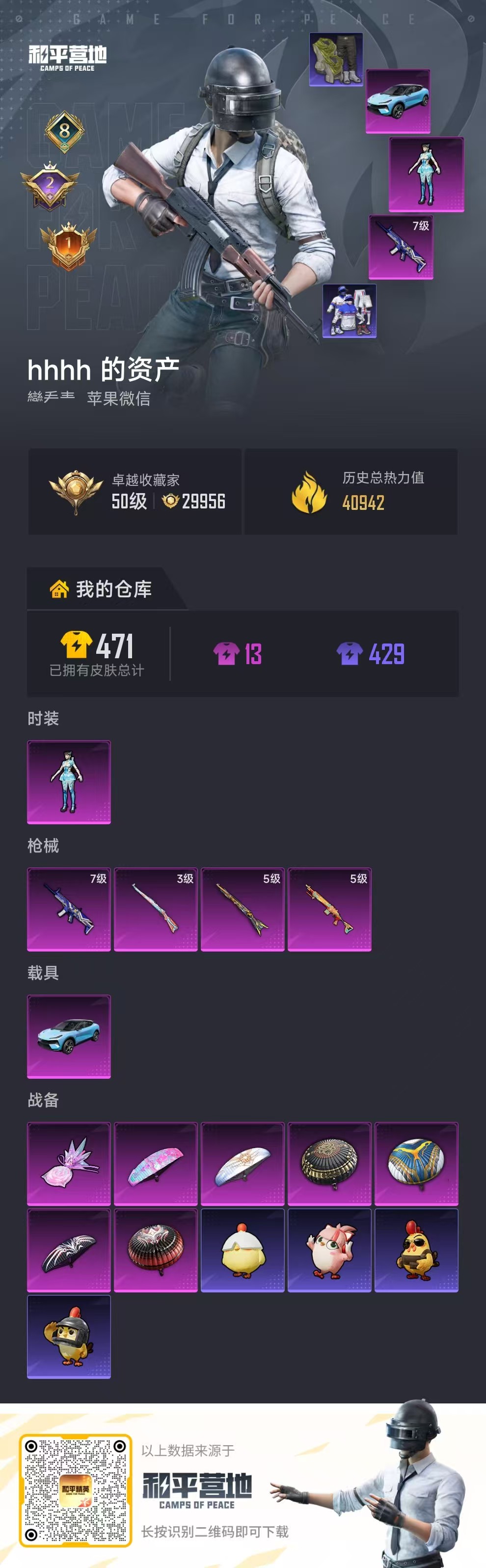 HPSJ4116296和平精英账号详情图2