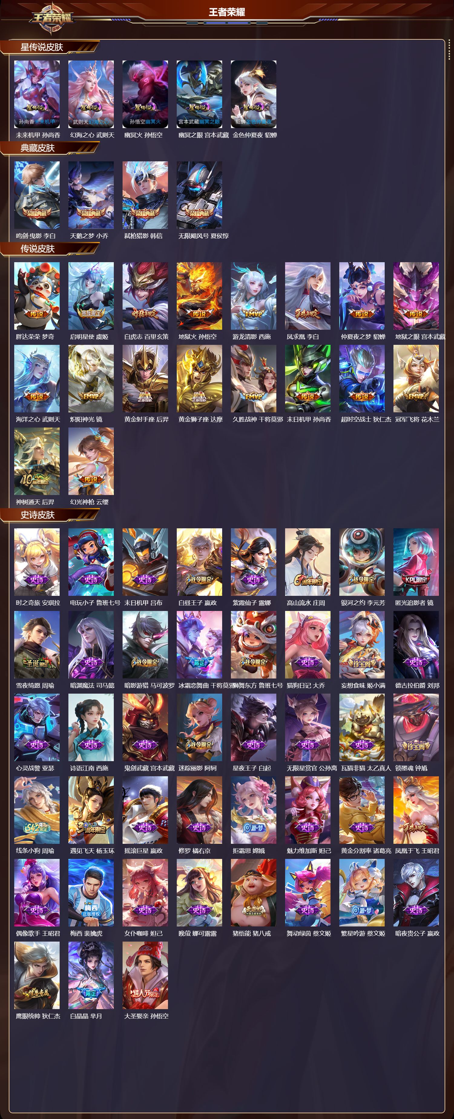 WZQM4211678王者荣耀账号详情图3