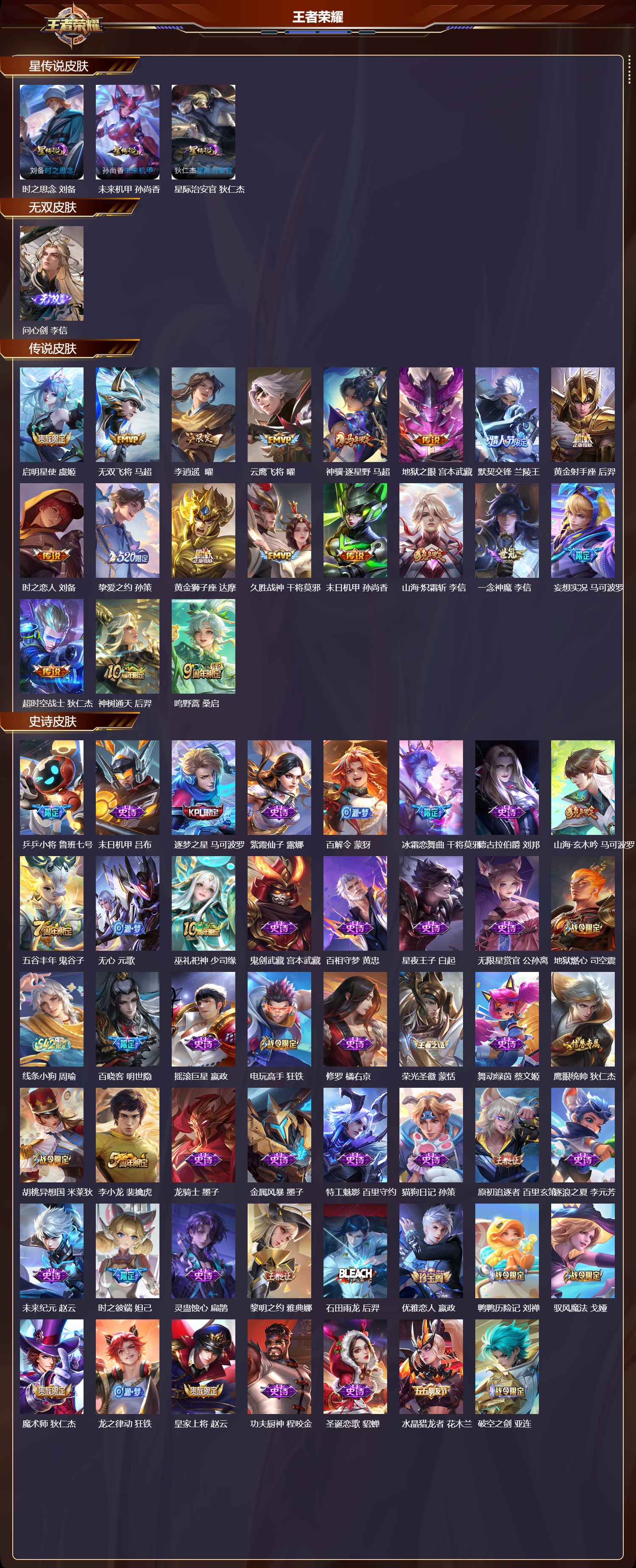 WZMK4211642王者荣耀账号详情图2