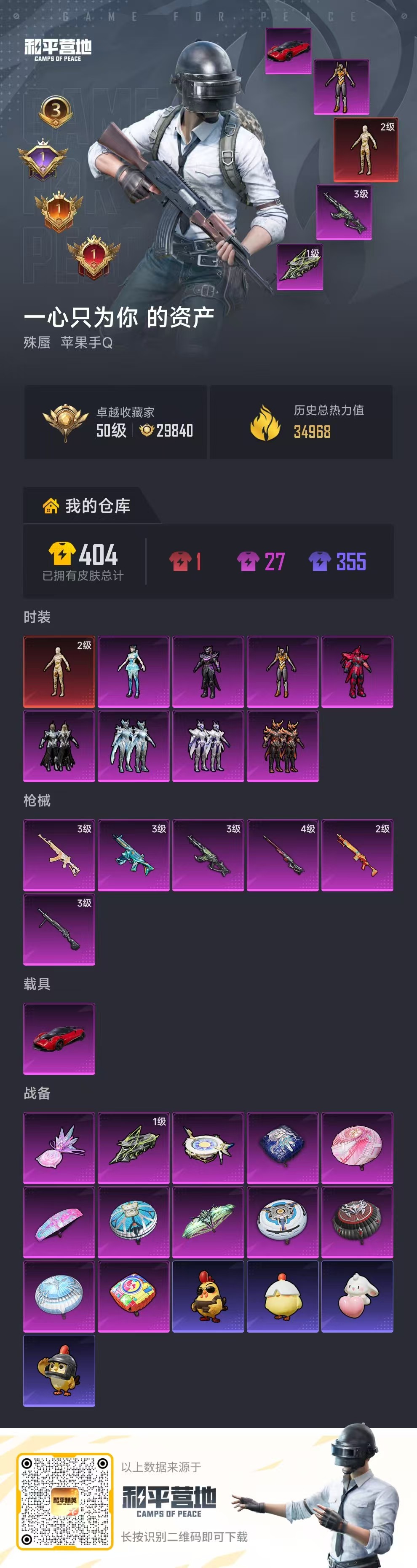 HPSJ4115925和平精英账号详情图2