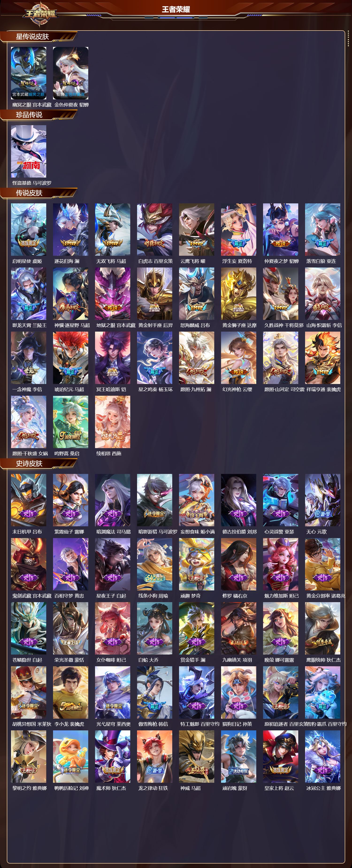 WZQM4211750王者荣耀账号详情图3